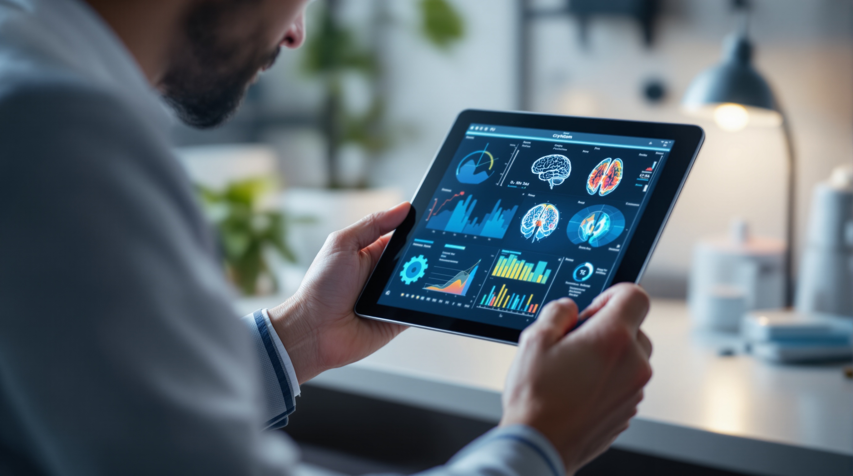 Professional psychologist conducting cognitive assessment with digital technology in modern clinical setting, representing accurate and scientific IQ testing methodology