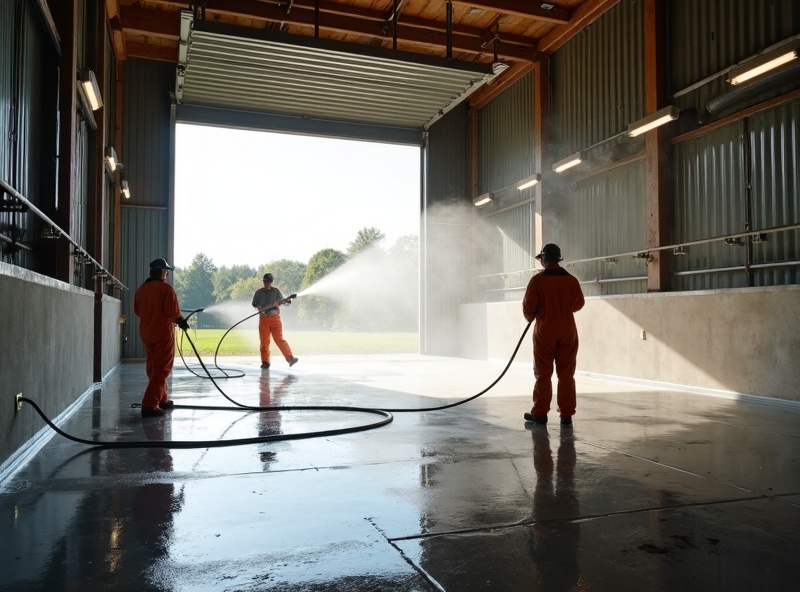 BK Stallreinigung Team bei der Arbeit