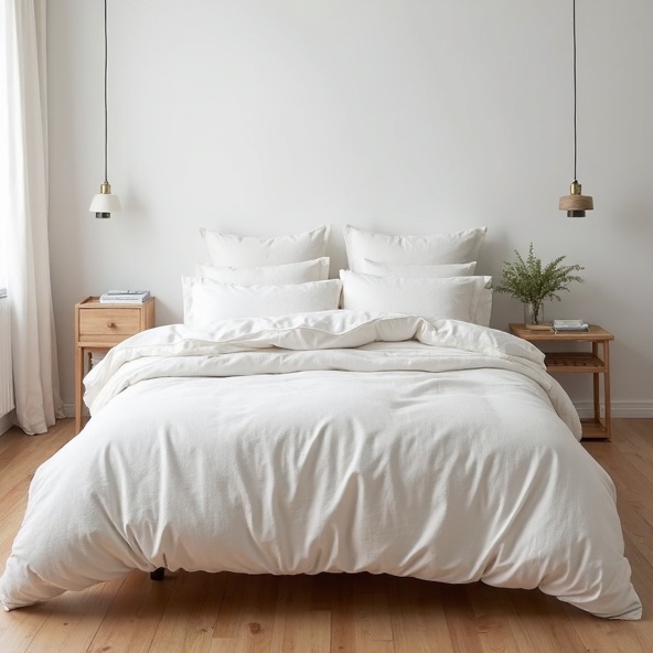Linen Duvet Cover Set — Natural White