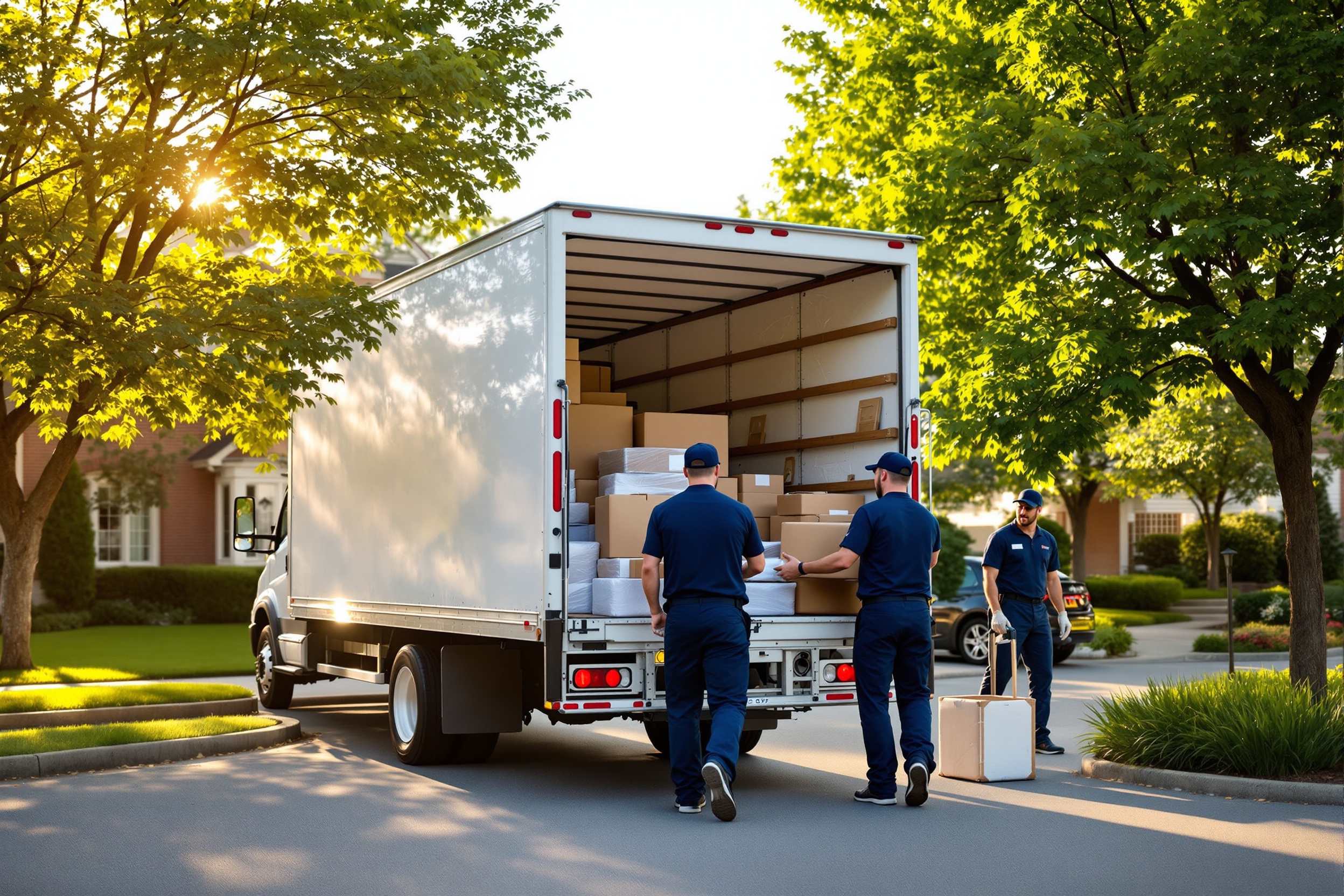 Professional moving crew loading truck in Minneapolis