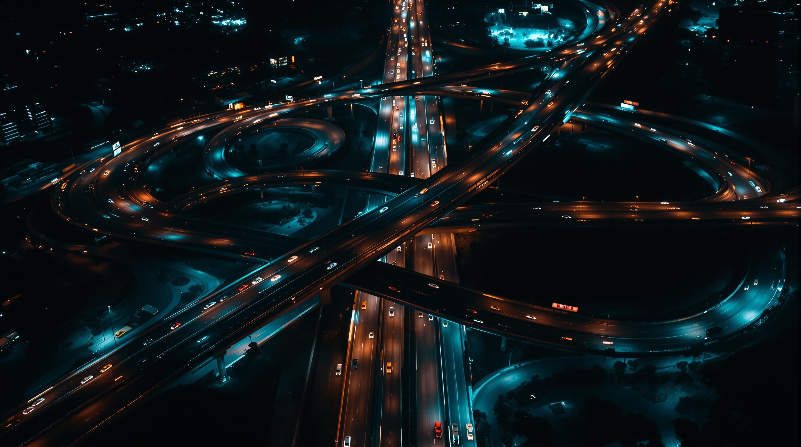 Los Angeles highway at dusk