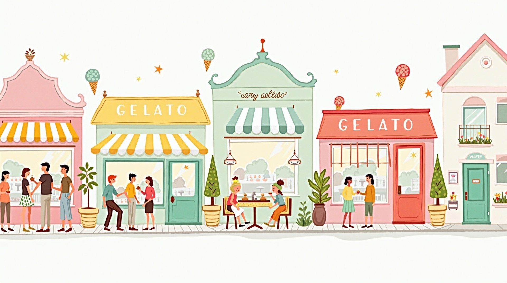 Gelato Shop Scene