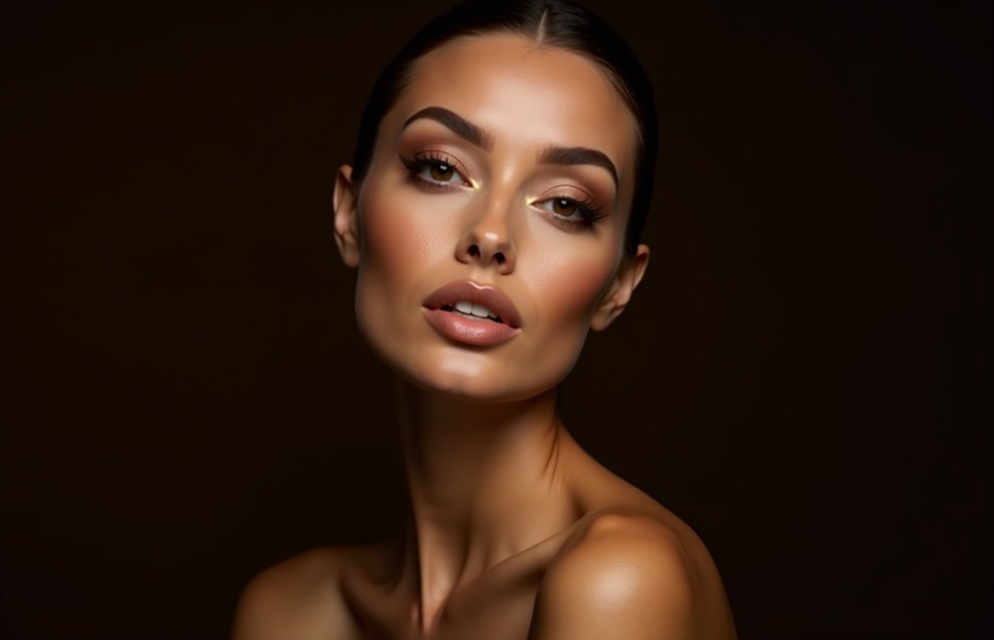 Clínica de estética Innover - mulher com pele perfeita e iluminação sofisticada