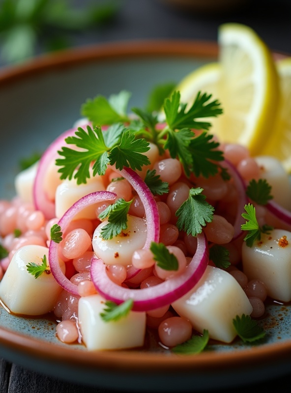 Peruvian Ceviche with Greek Herbs