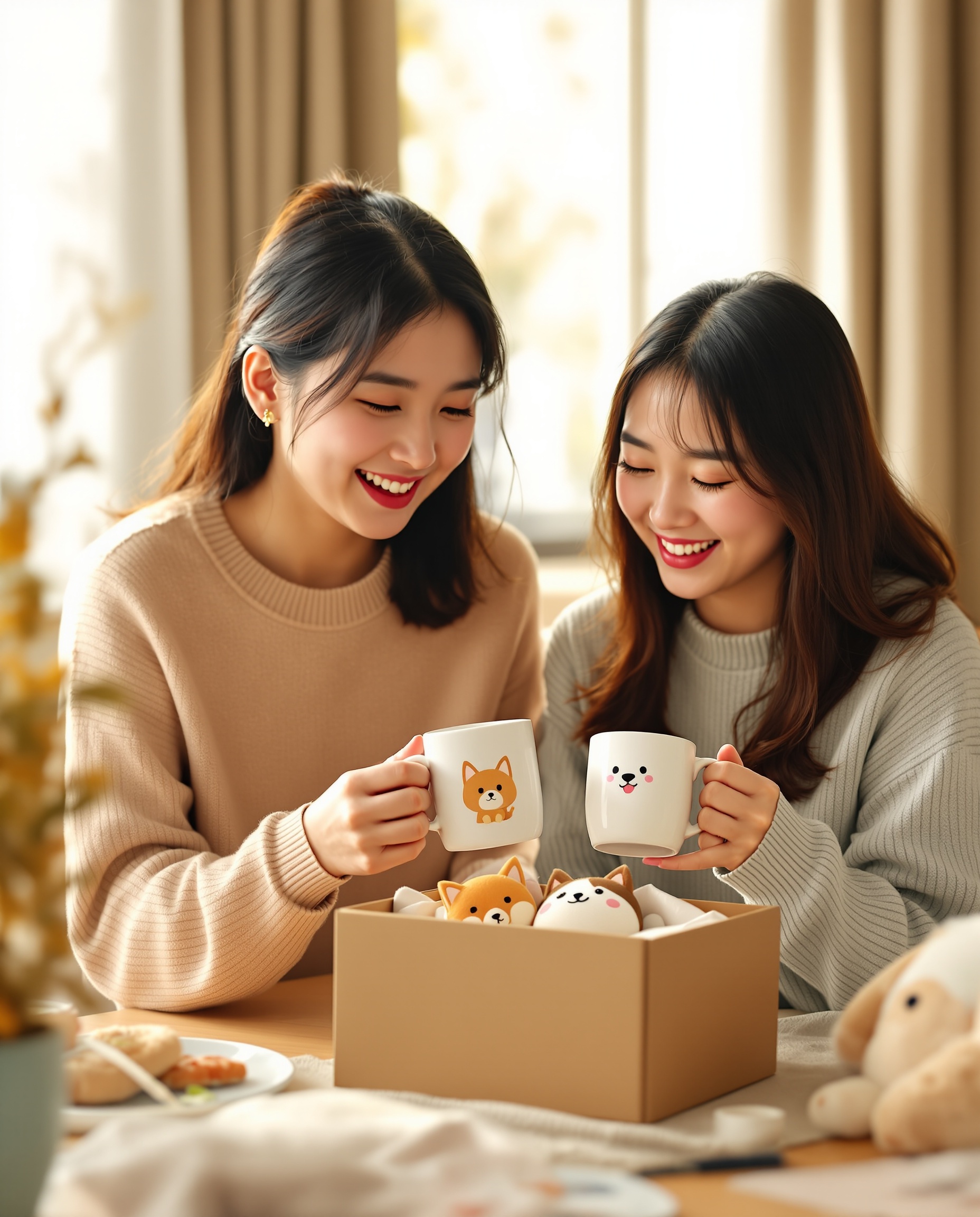 Chloe Lin 開箱 柴犬 × 英短貓 情侶對杯