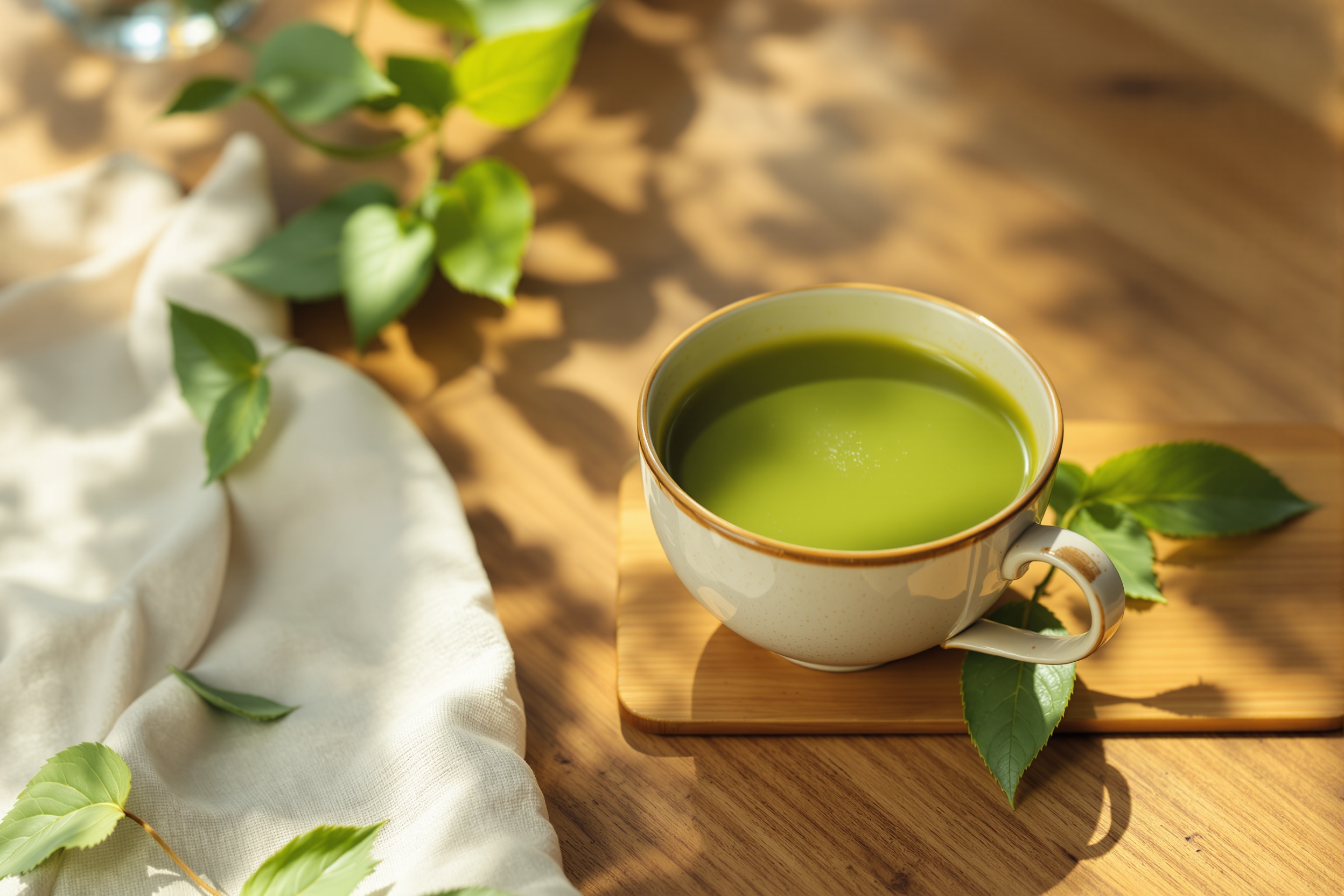 【2026年最新】肌が綺麗になる食べ物ランキング第8位:緑茶カテキン(EGCG)が肌と脳を守る