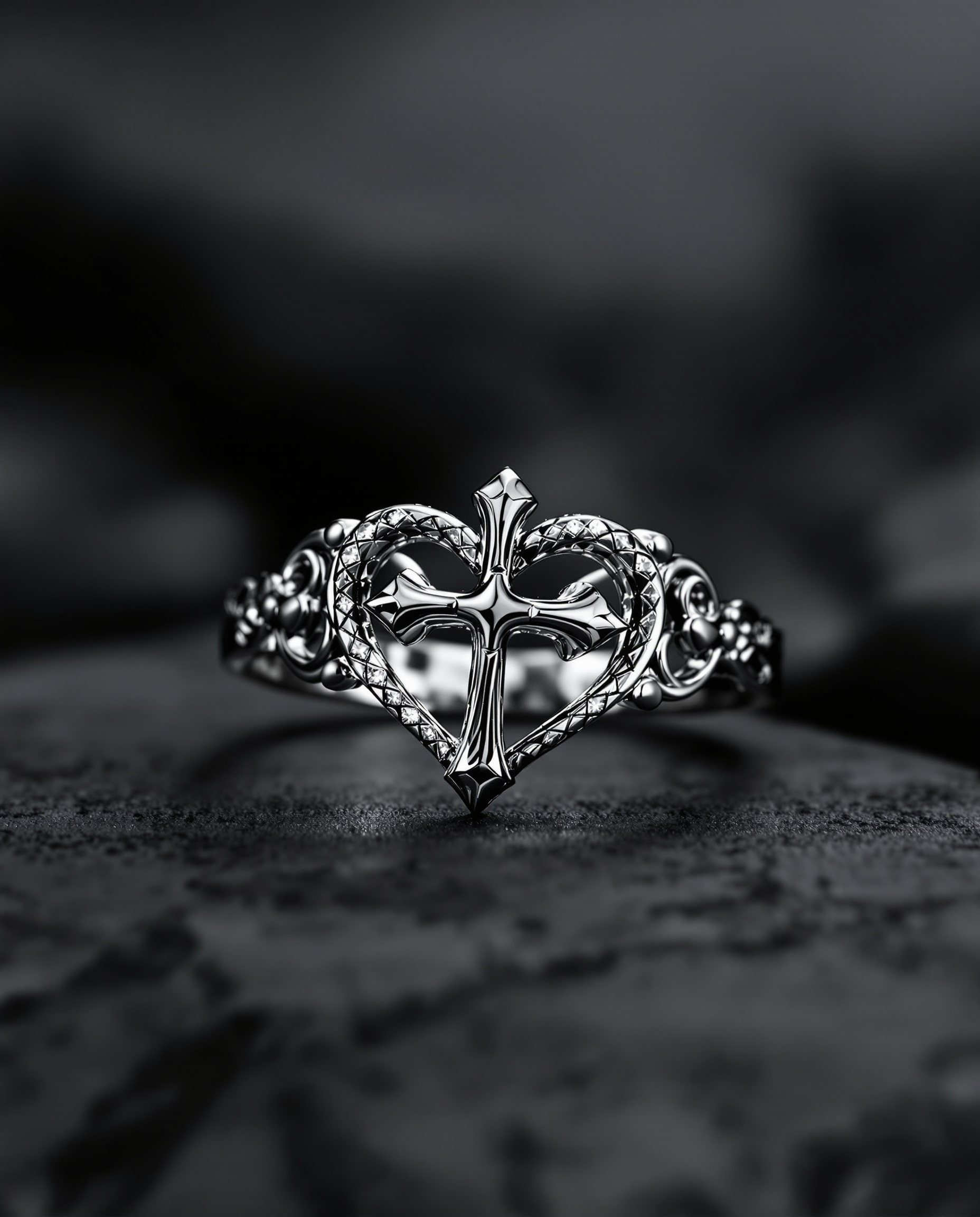 Illustration: Chrome Hearts-style Ring — Illustration; not an actual order or QC photo