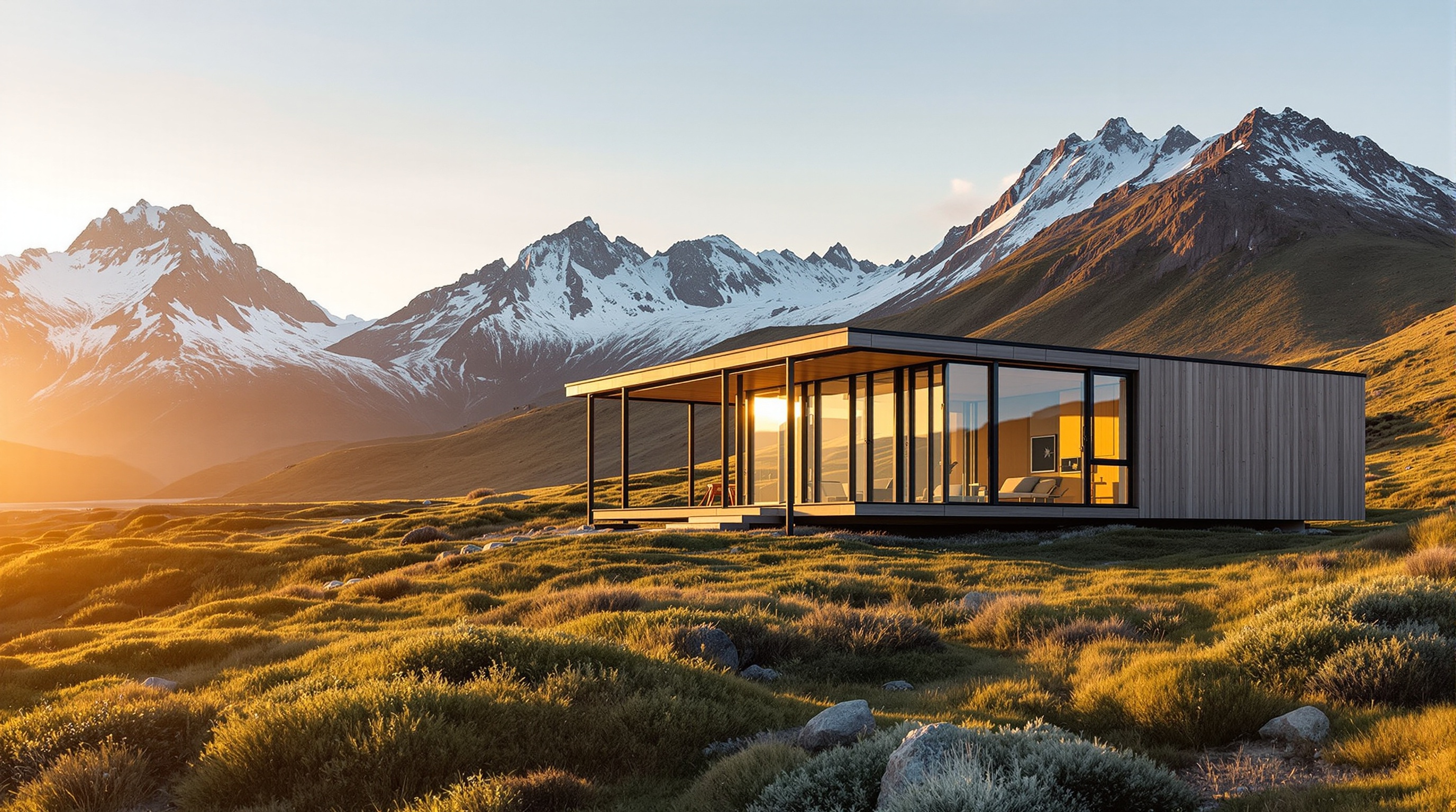 Casa steel frame moderna en Patagonia