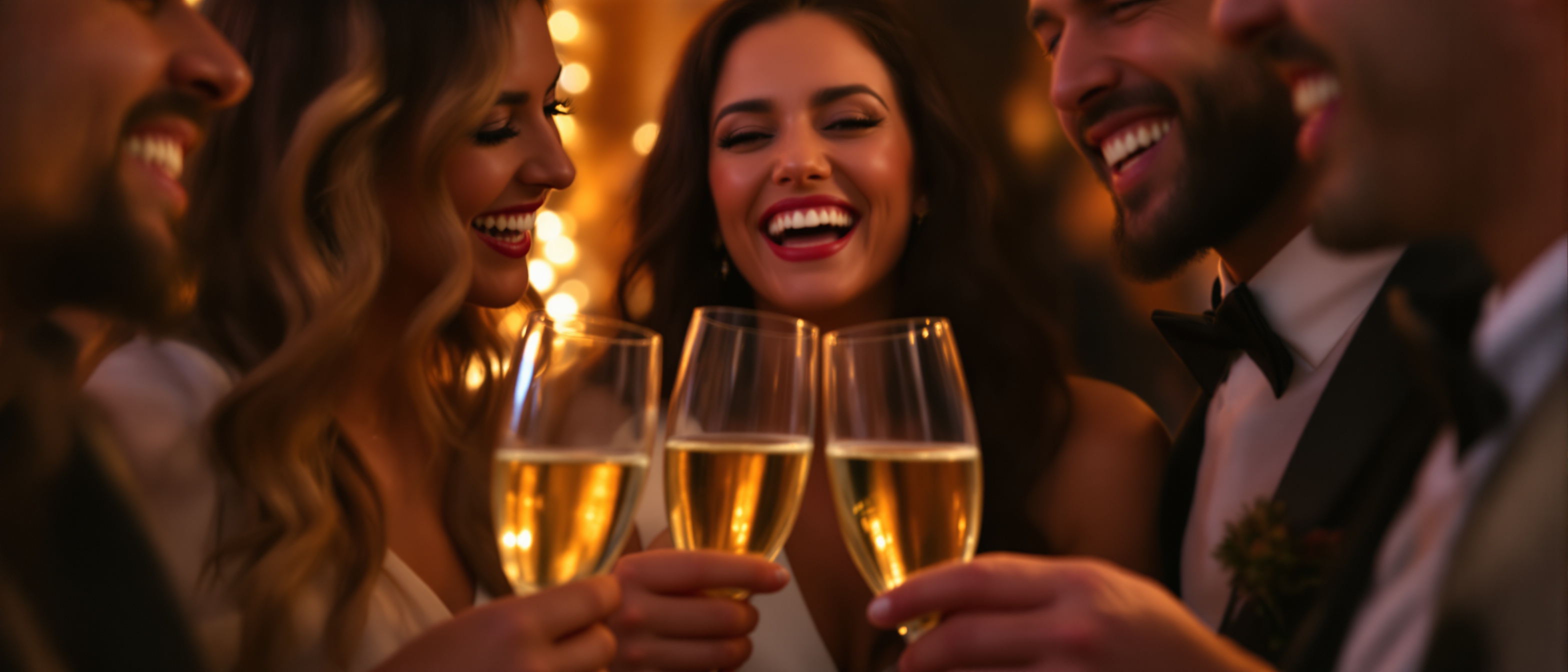 Friends celebrating together