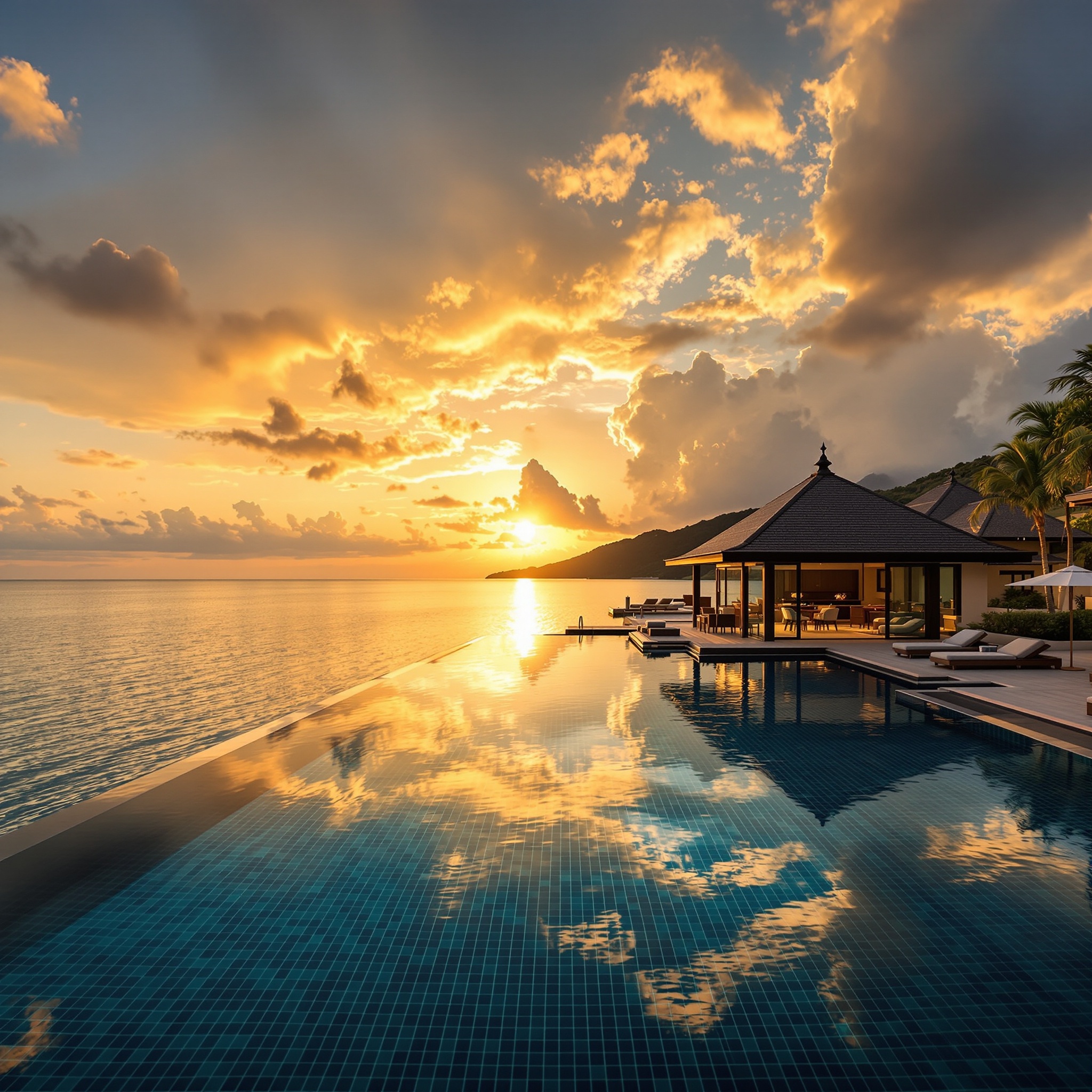 Golden hour at our private Phuket villa collection. Where the Andaman Sea meets curated perfection. #ExpleraLuxury #PhuketVillas #ThailandLuxury
