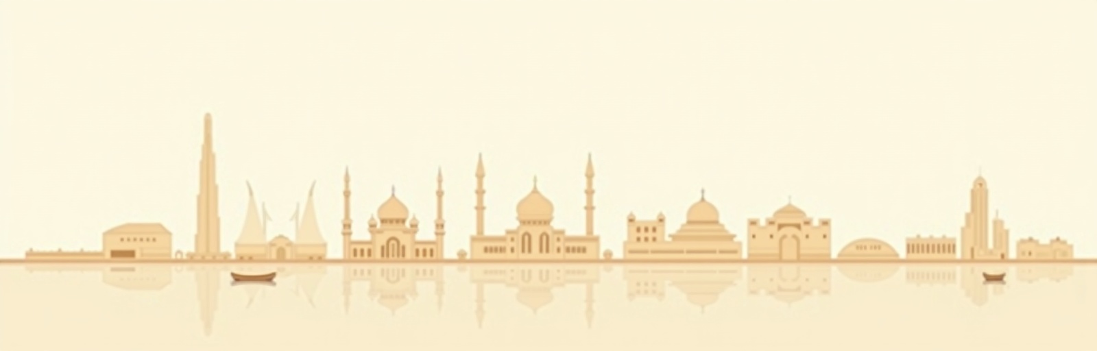 Bahrain historic and cultural landmarks panorama