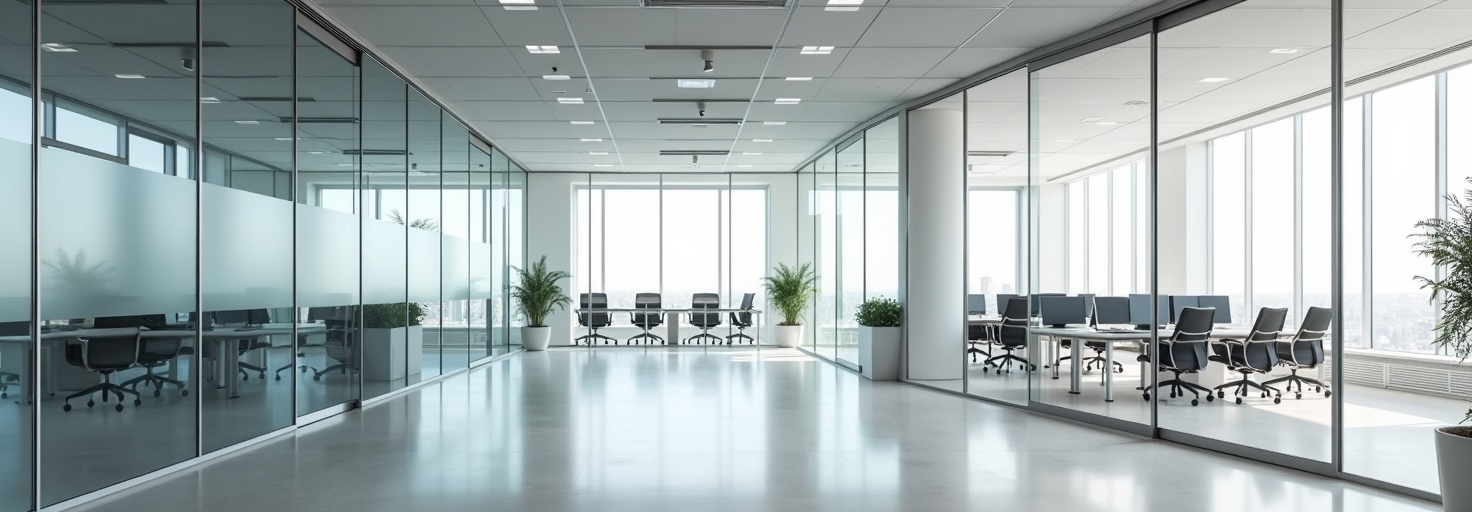 Divisórias modulares de vidro para escritório corporativo em Caruaru PE