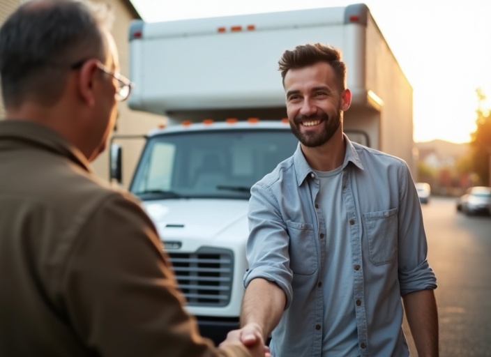 Moving consultant with customer