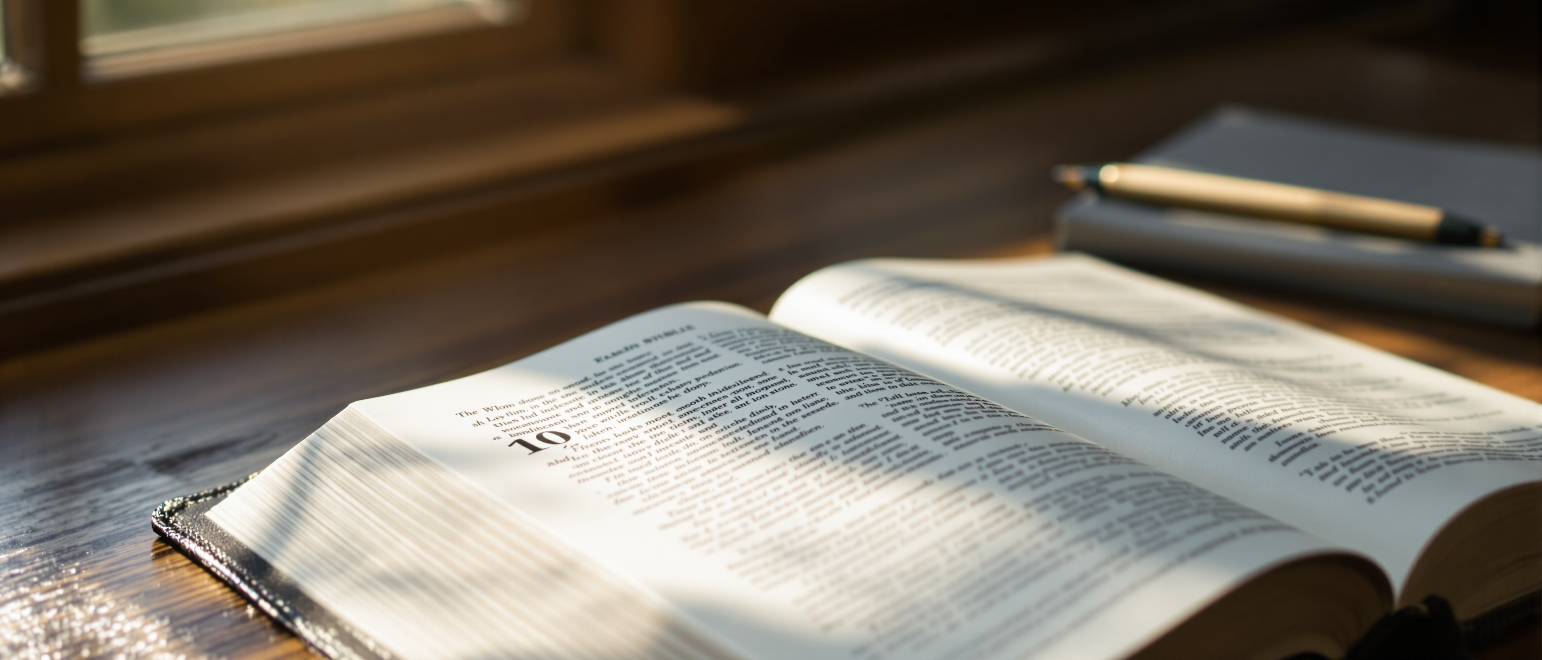 Open Bible with study materials