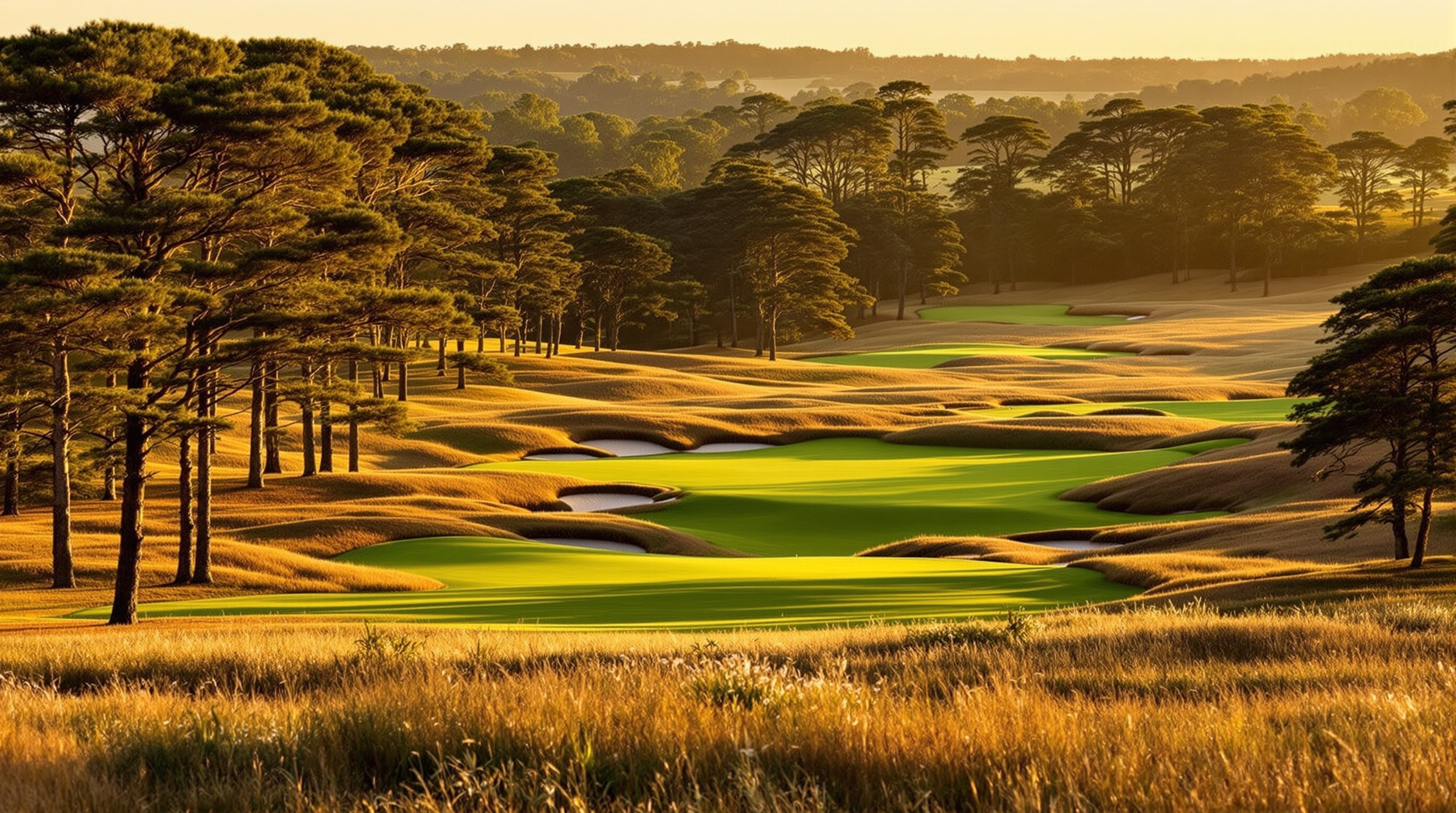 Sunningdale Golf Club, Berkshire, England – Golden Age heathland fairways through pine and heather