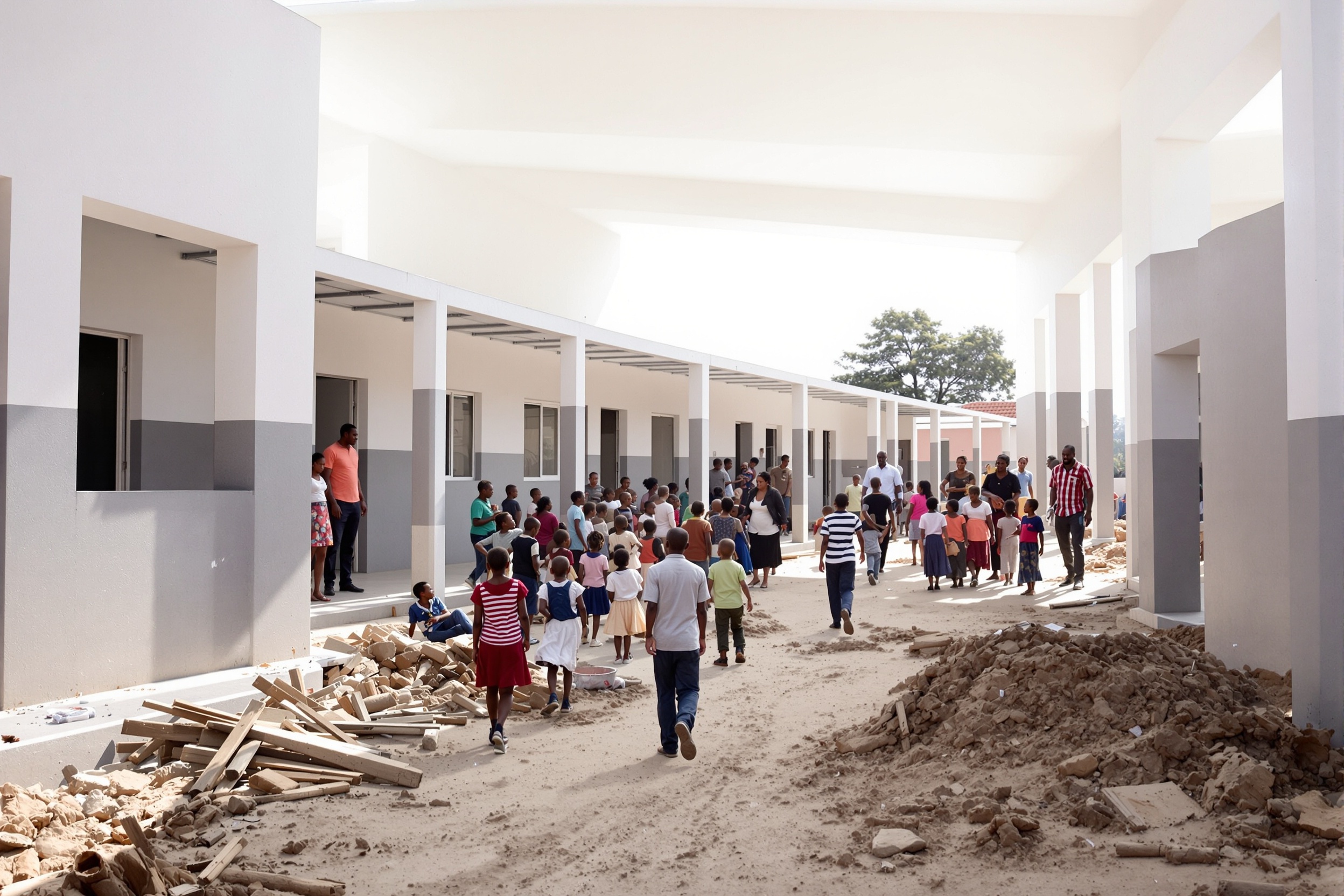 Construire une école rurale en Guinée