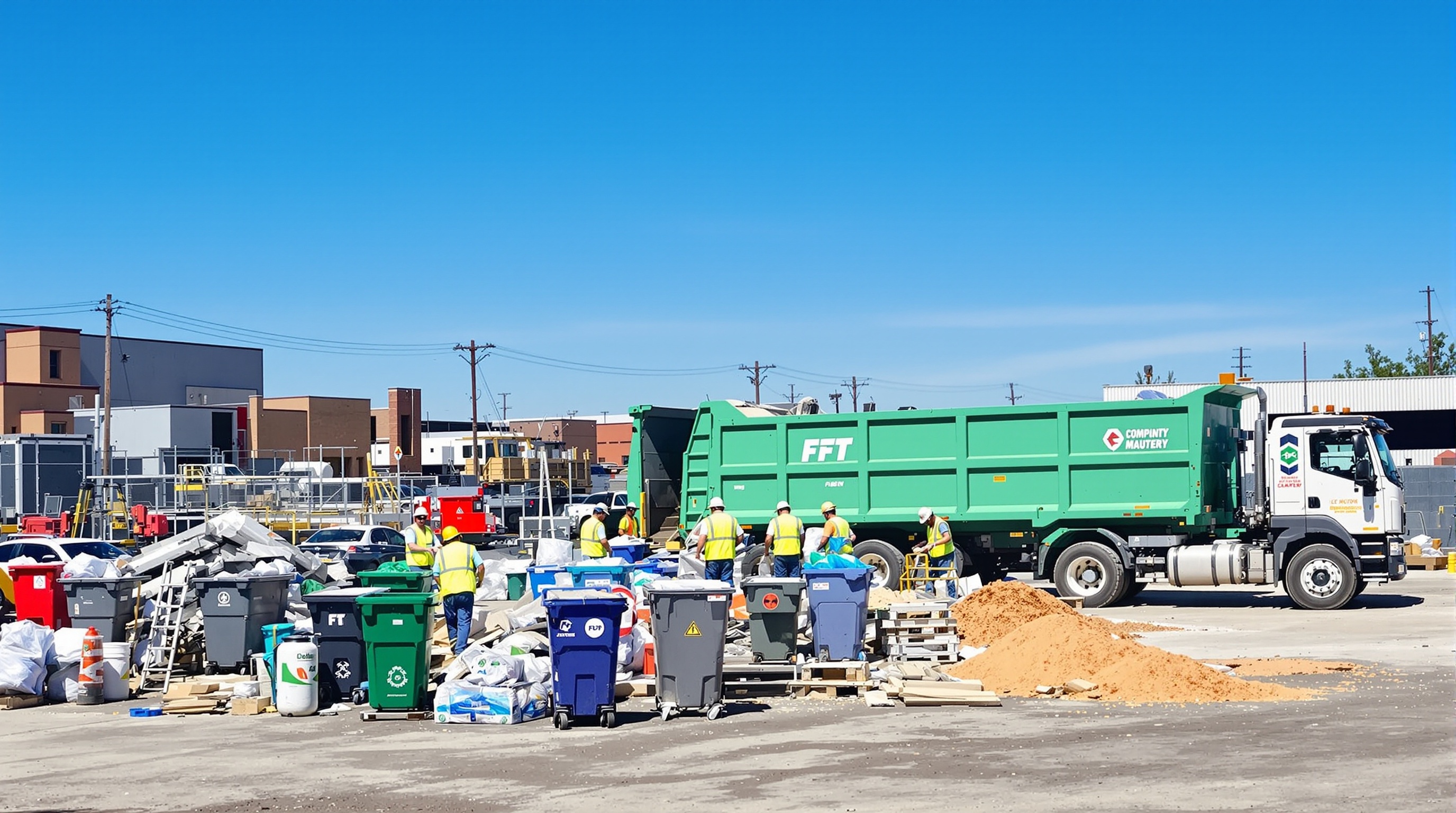 Organized construction site waste management