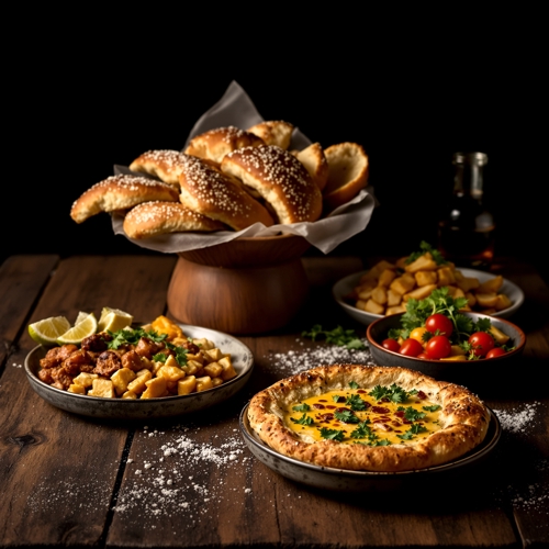 Ekmek ve mezeler
