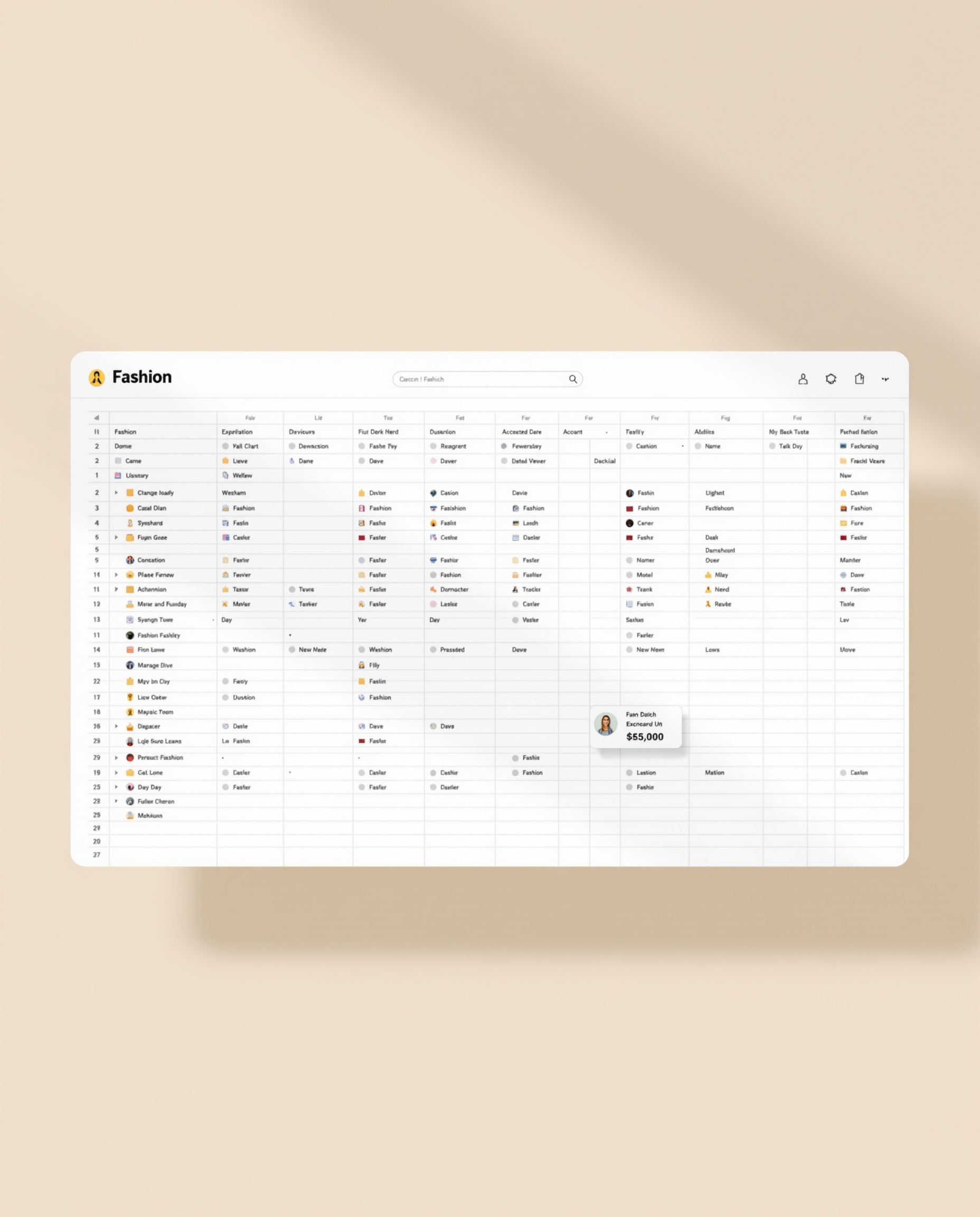 Spreadsheet interface