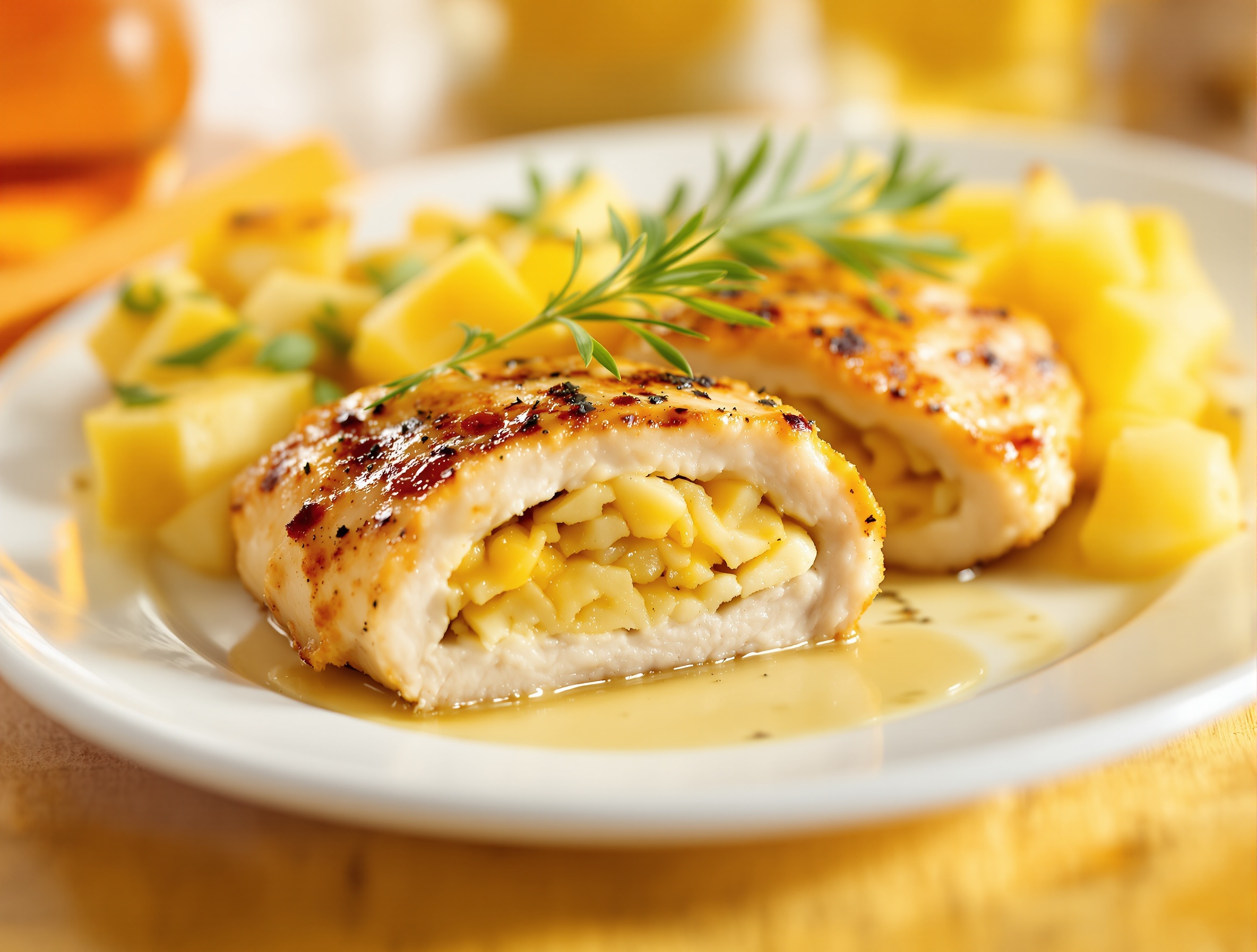 Frango com Abacaxi Grelhado