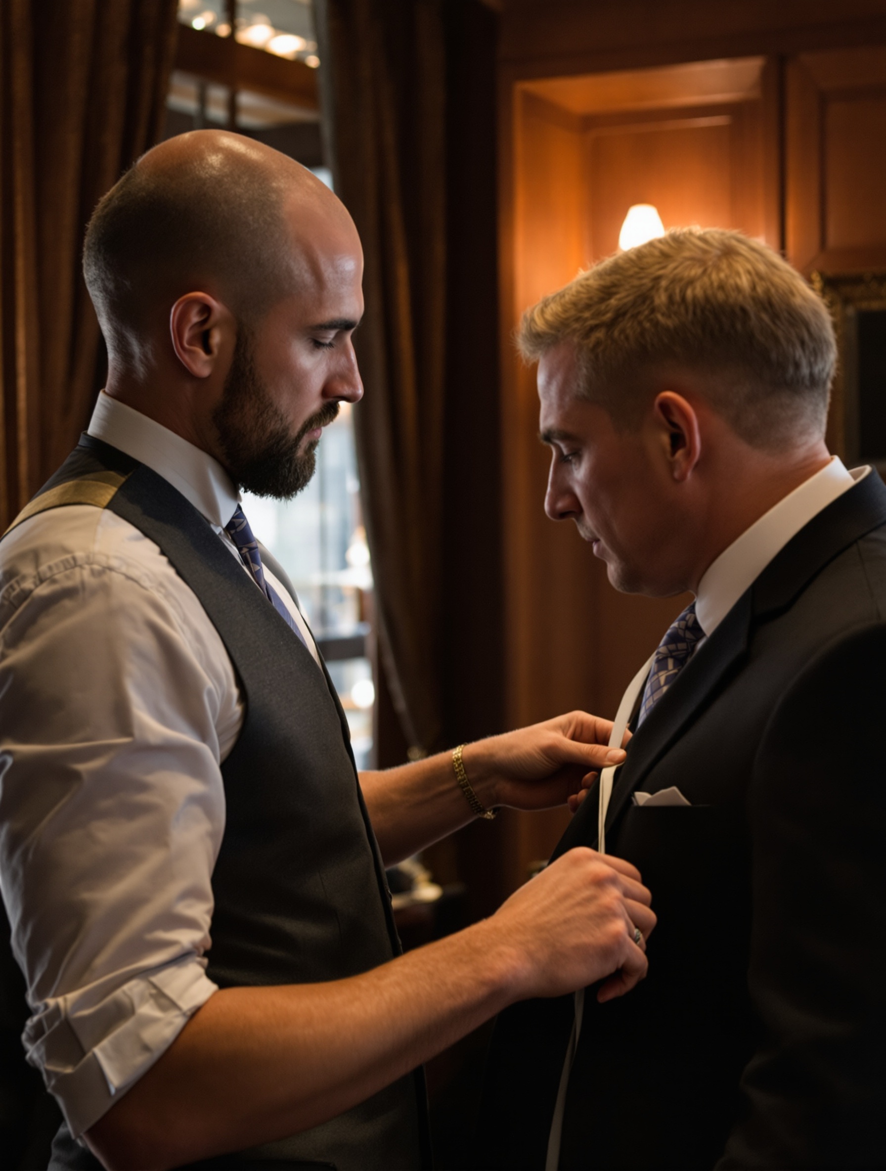 Custom tailoring consultation and measurement process at Custom Clothiers