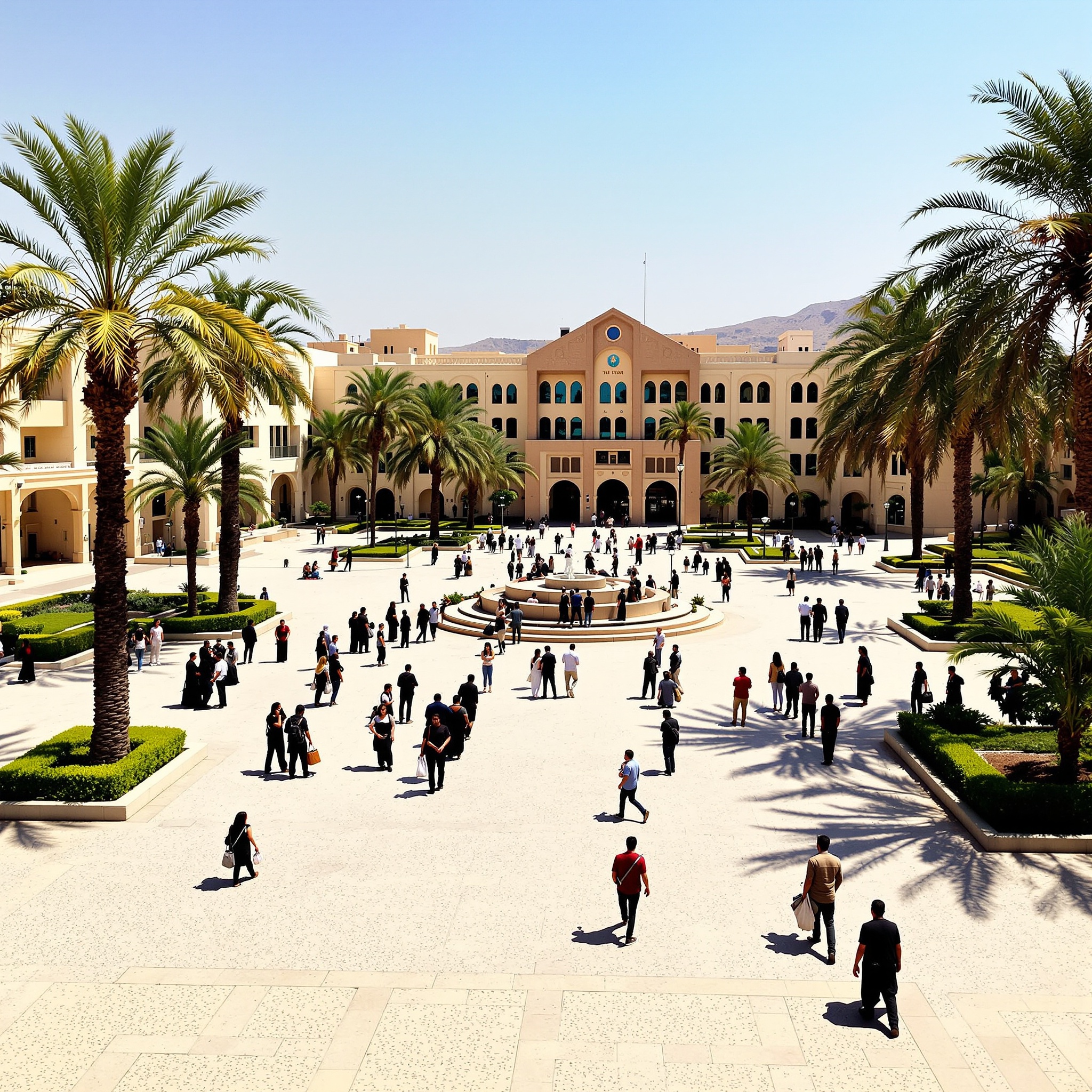 الساحة الرئيسية للحرم الجامعي