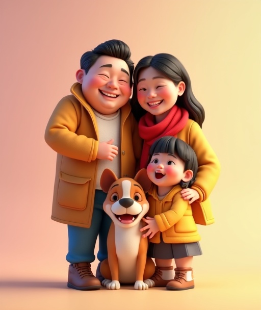 Portrait Famille Pixar