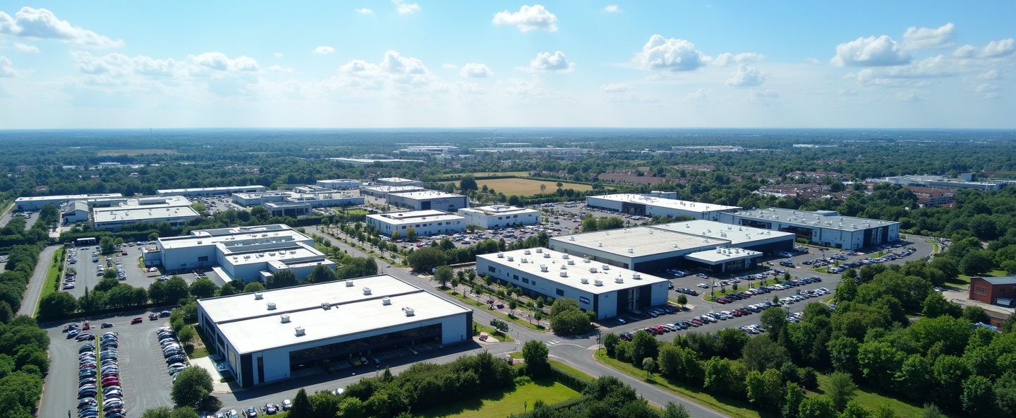 Farnborough business park aerial view