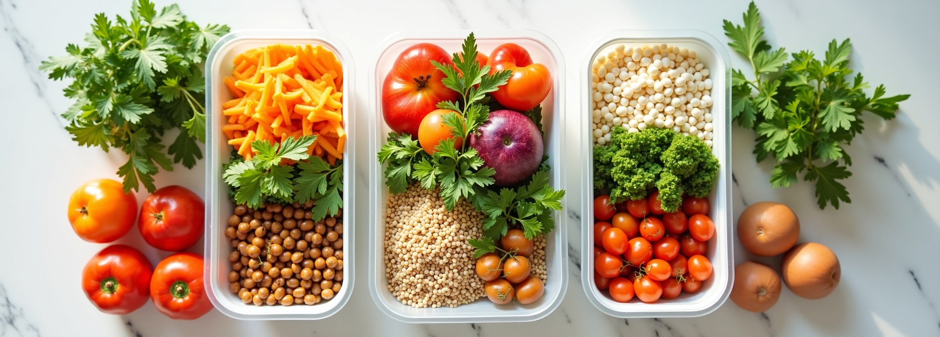 Healthy meal prep containers