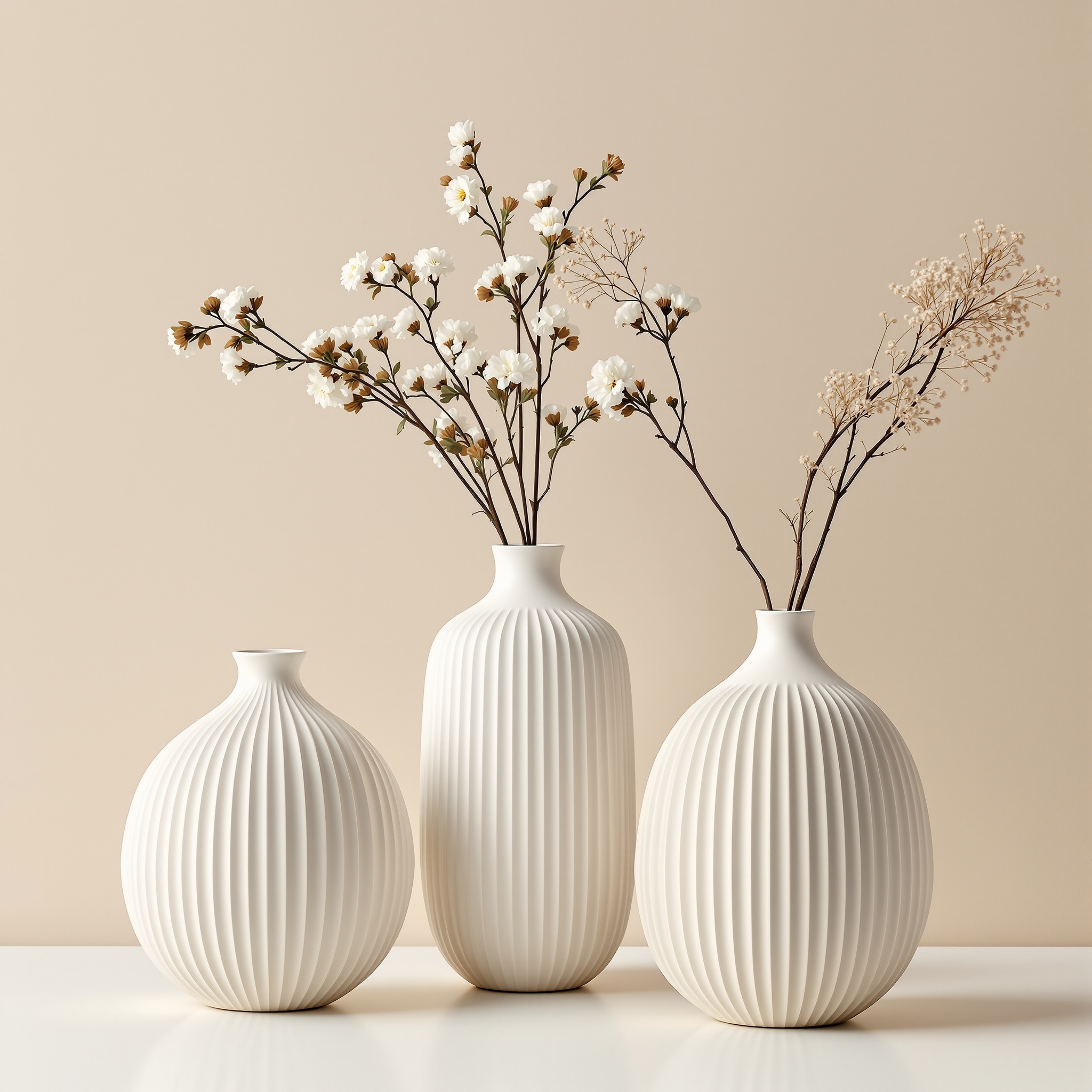 Minimalist Ceramic Vase Set