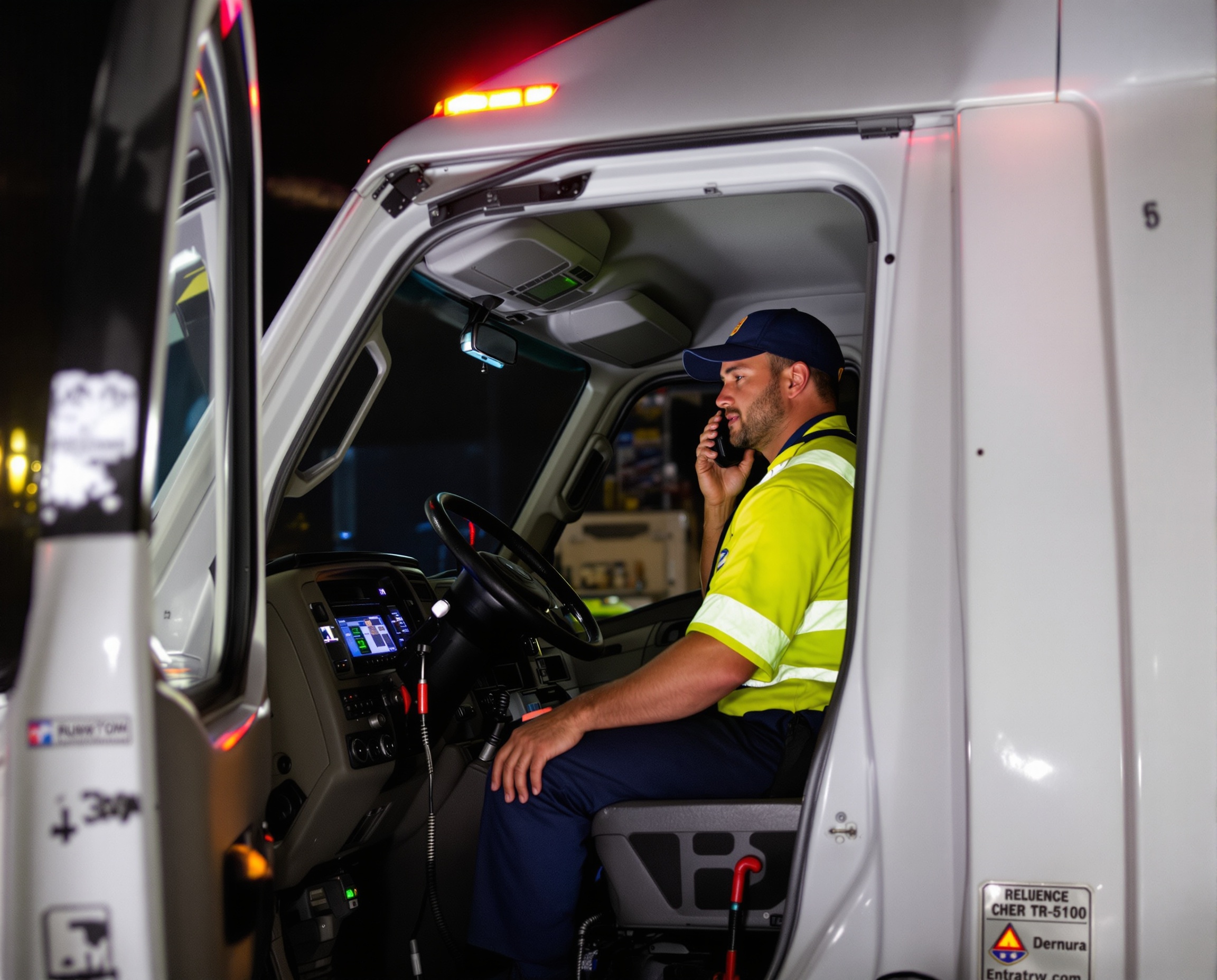 Operador Global Grúas en despacho