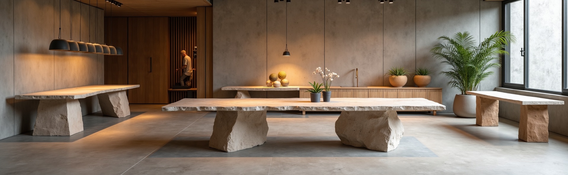 TrowelArt Handcrafted Stone Tables