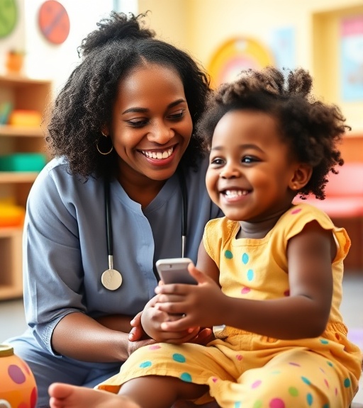 Therapist with child