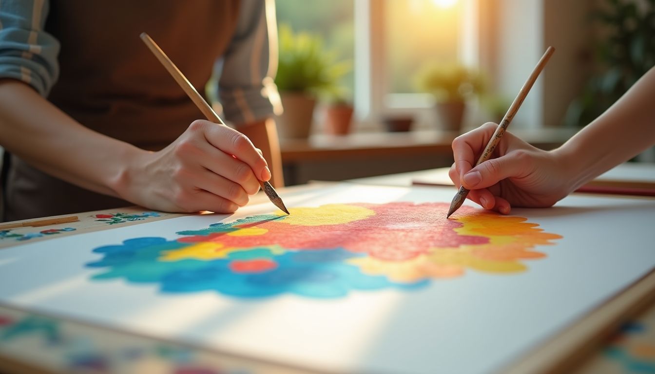 アート制作の様子