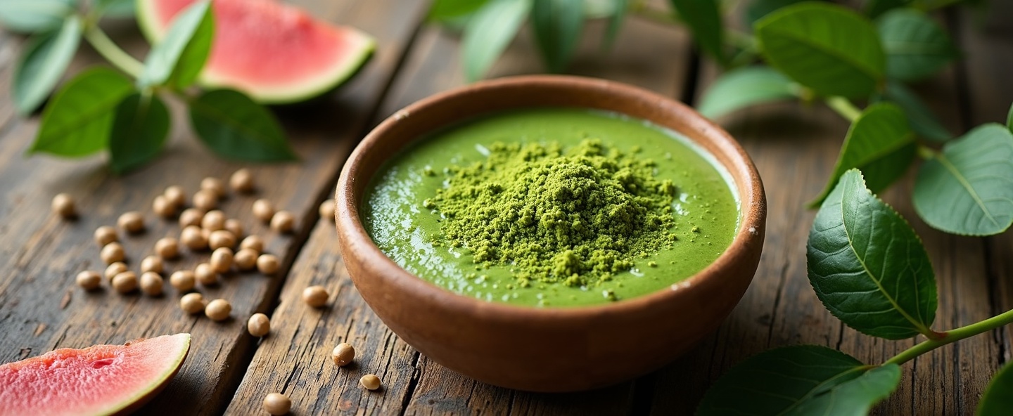 자연담은 건강한 라이프스타일 건강한 아침 스피루리나 스무디와 약손콩