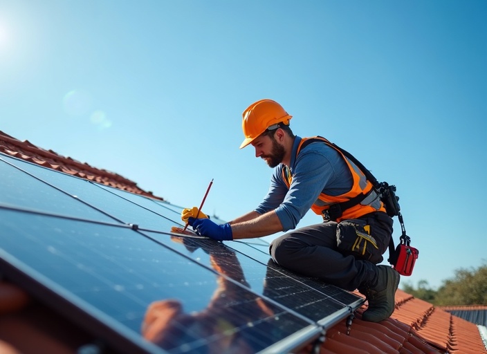 Technicien installation solaire