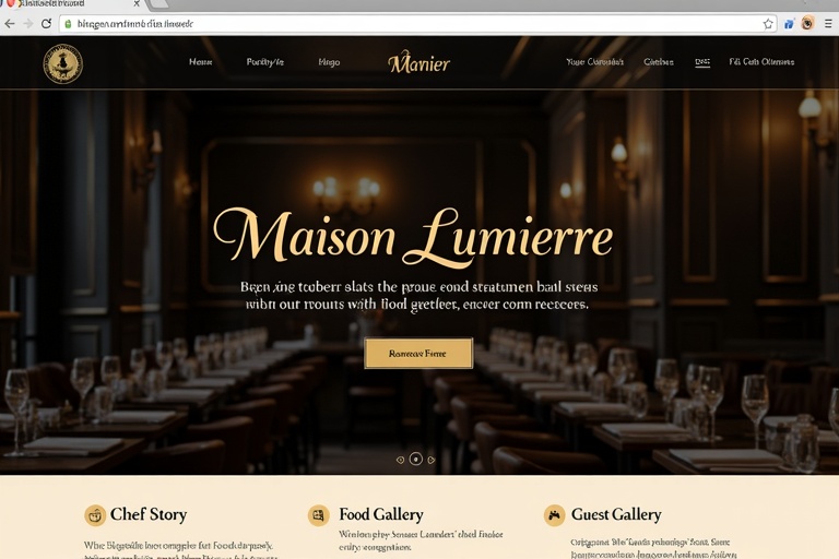 Maison Lumière — professional restaurants business website showcase