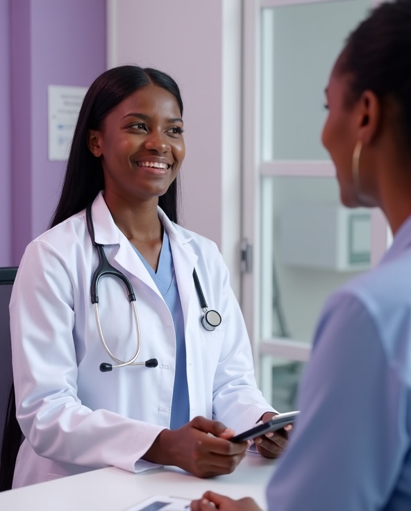 Doctor consulting patient
