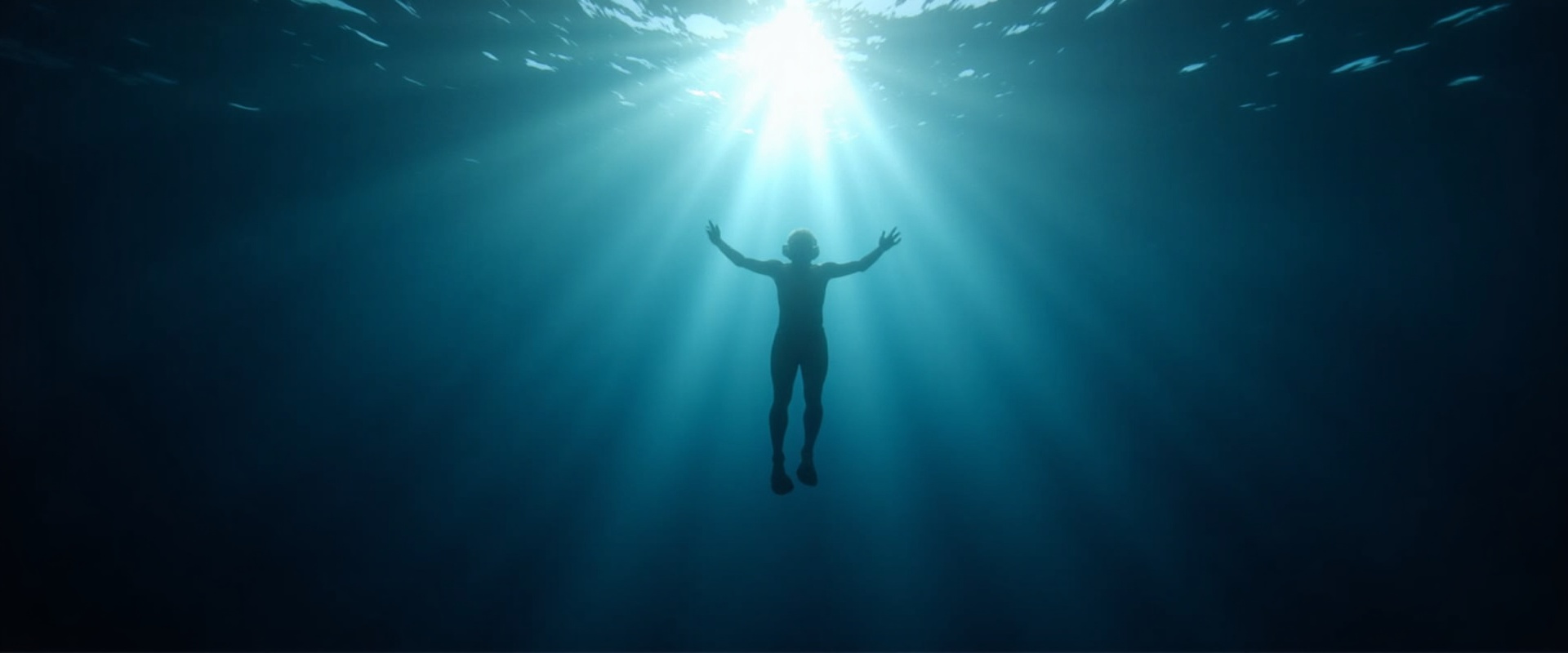 Freediver underwater