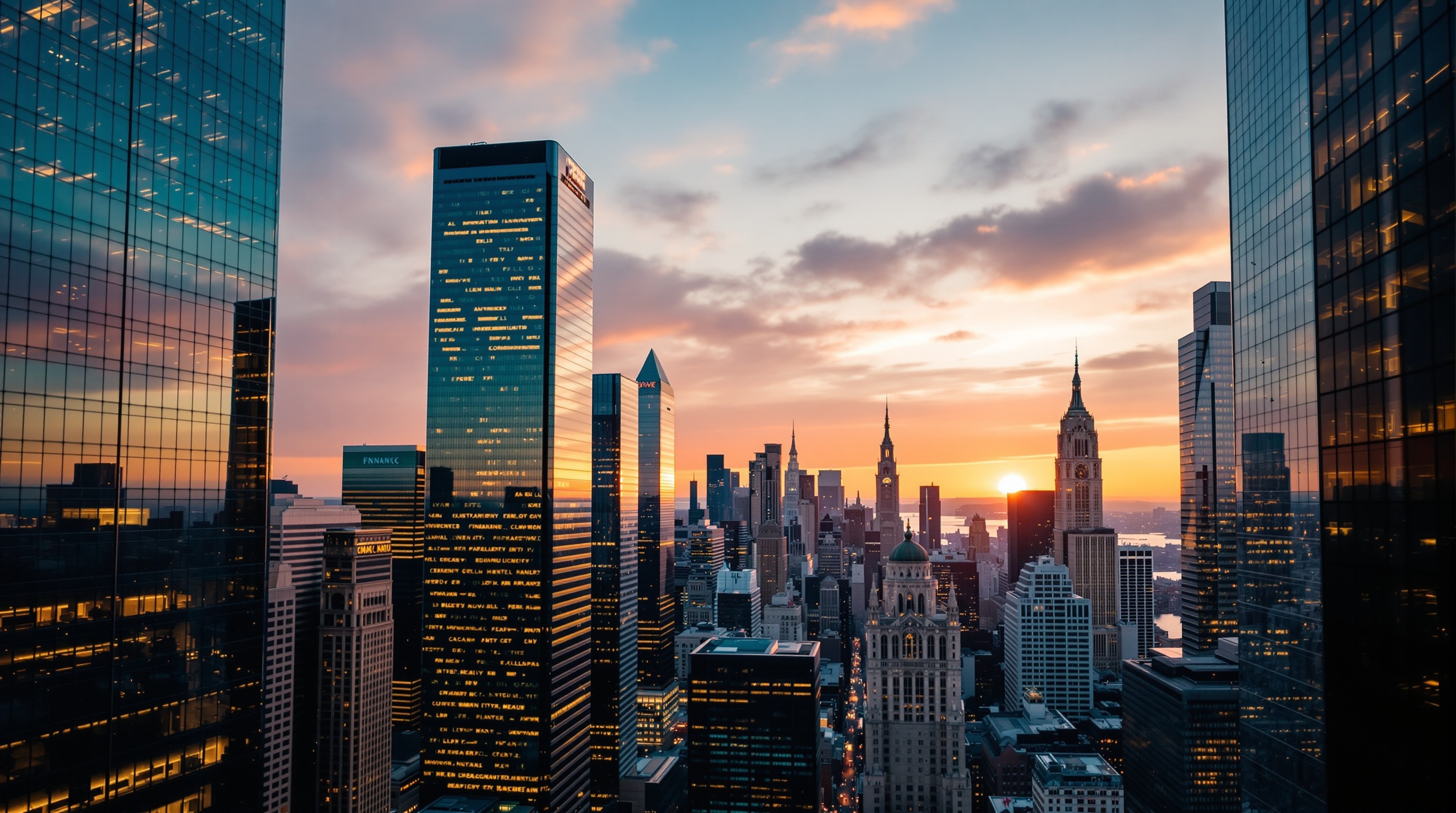 National financial district skyline