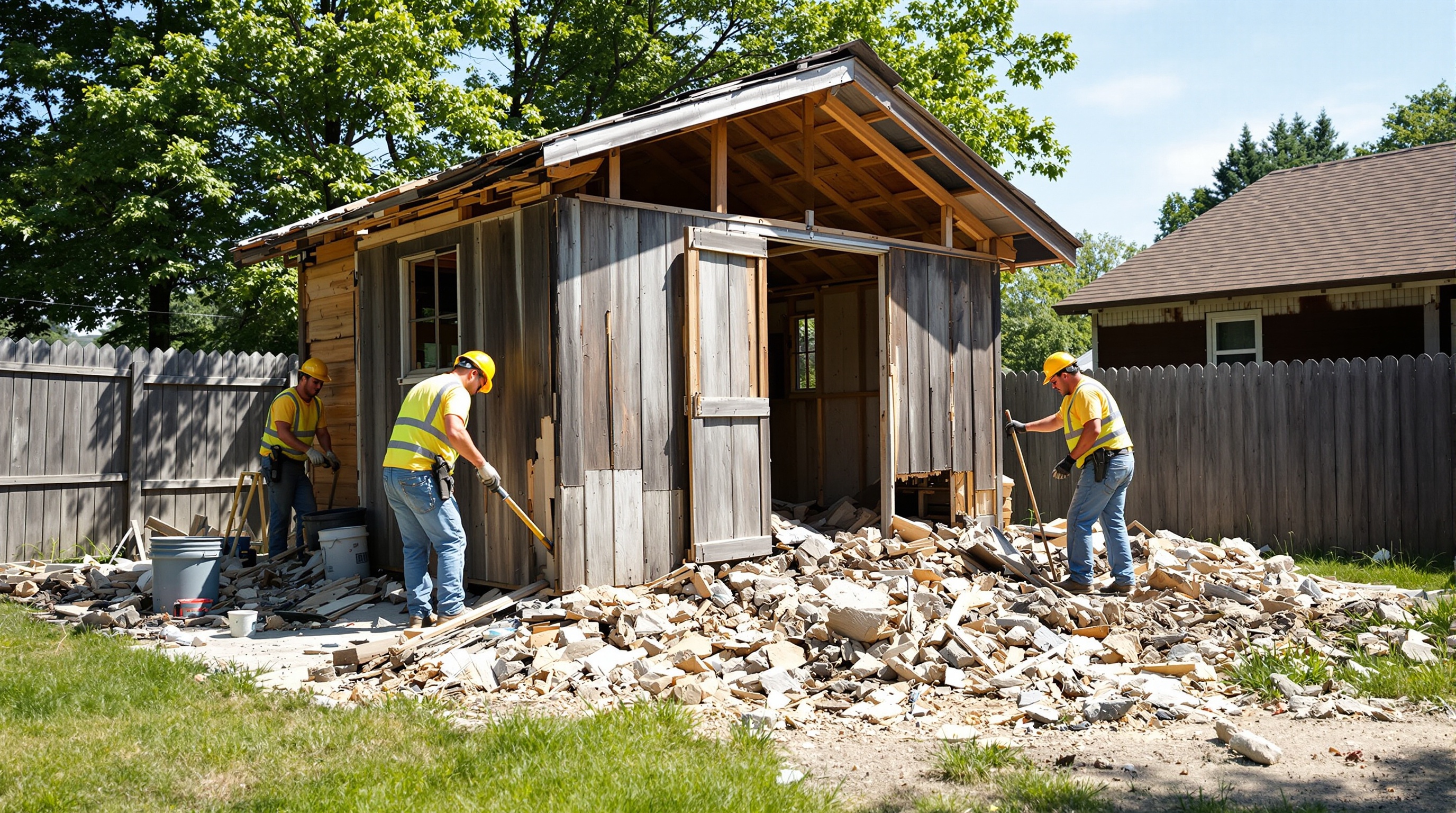 Shed removal and demolition service Plymouth WI