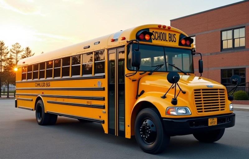 Valor School Bus fleet modern yellow school bus exterior side profile