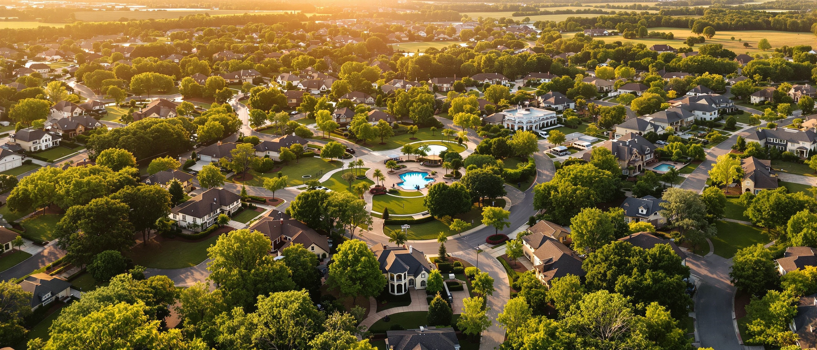 Fort Bend County community aerial view