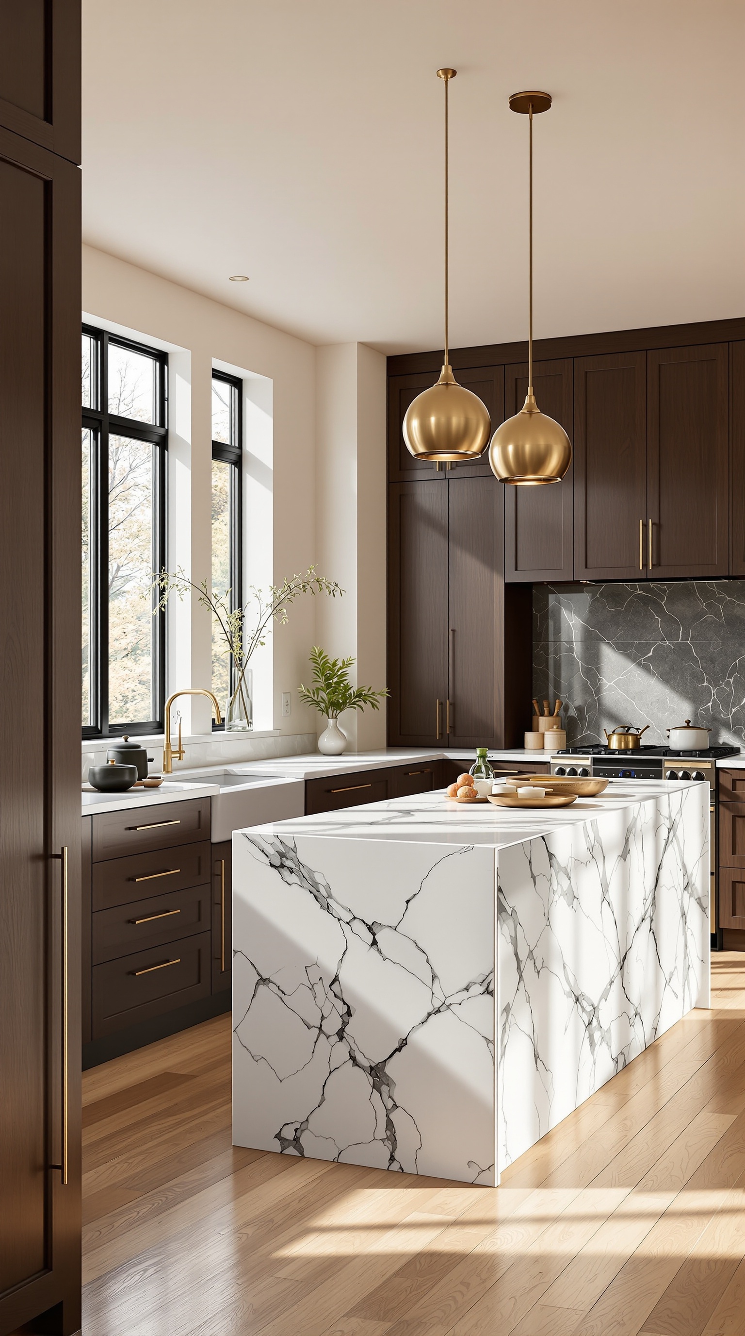 Luxury modern kitchen interior