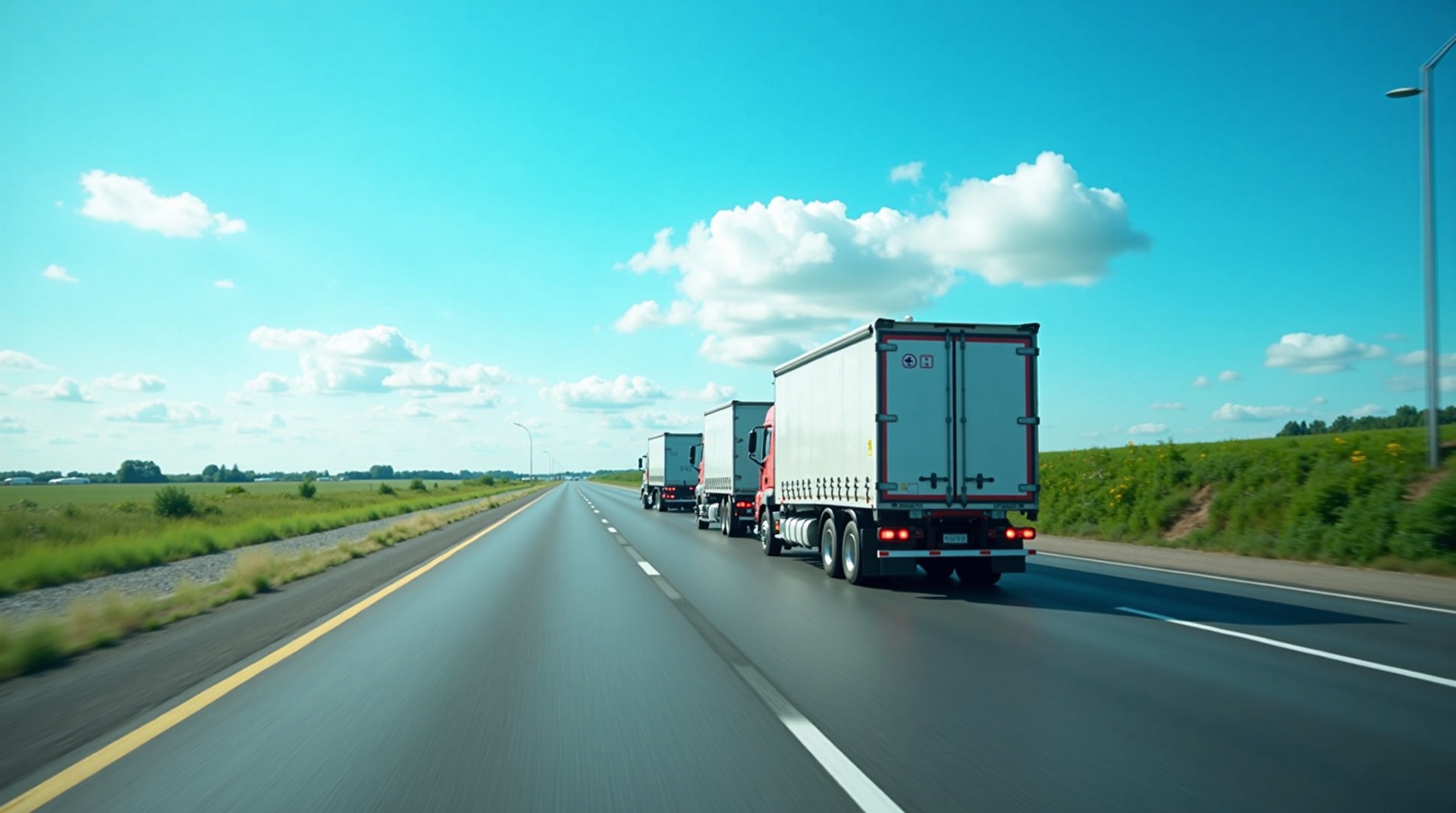 Han-Express Logistics fleet on highway