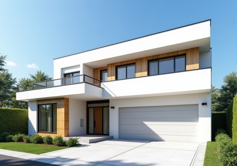 ガレージのある平屋の家