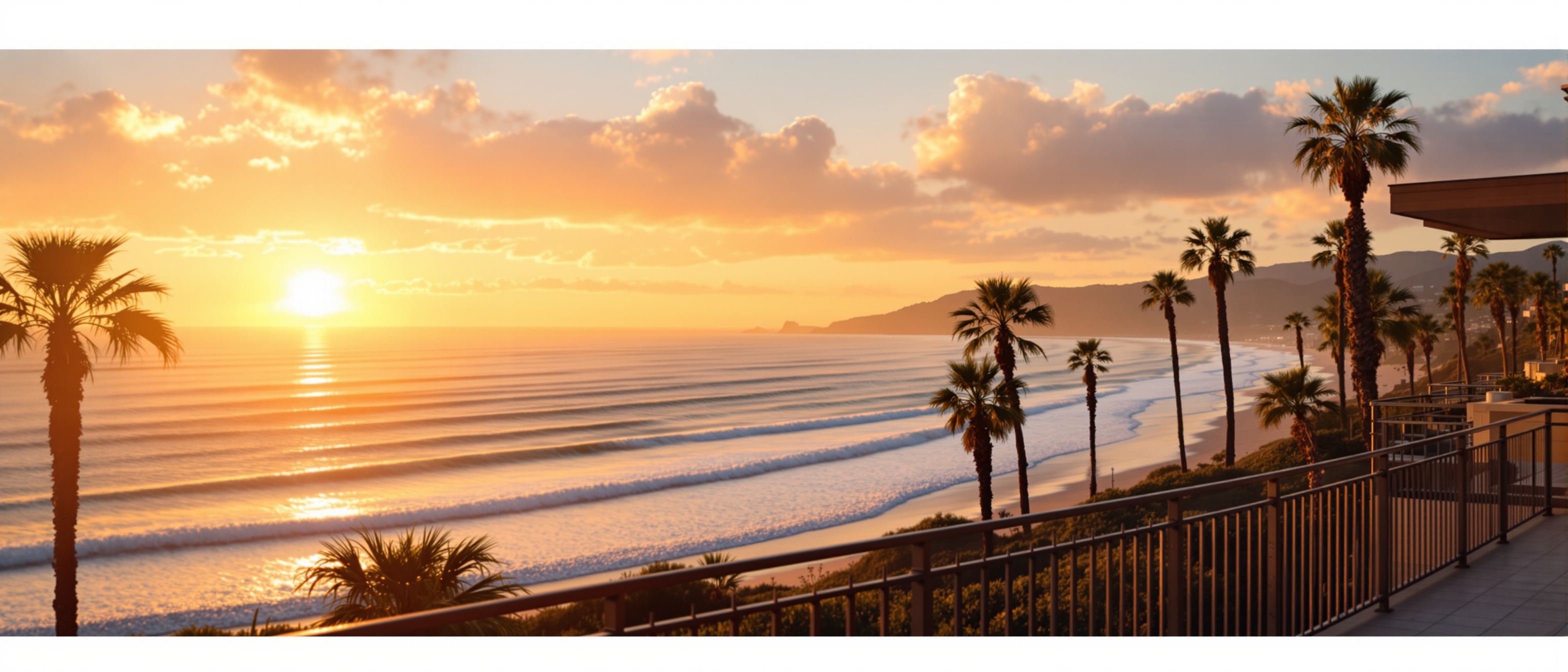 Sunset view from New Existence Recovery Huntington Beach