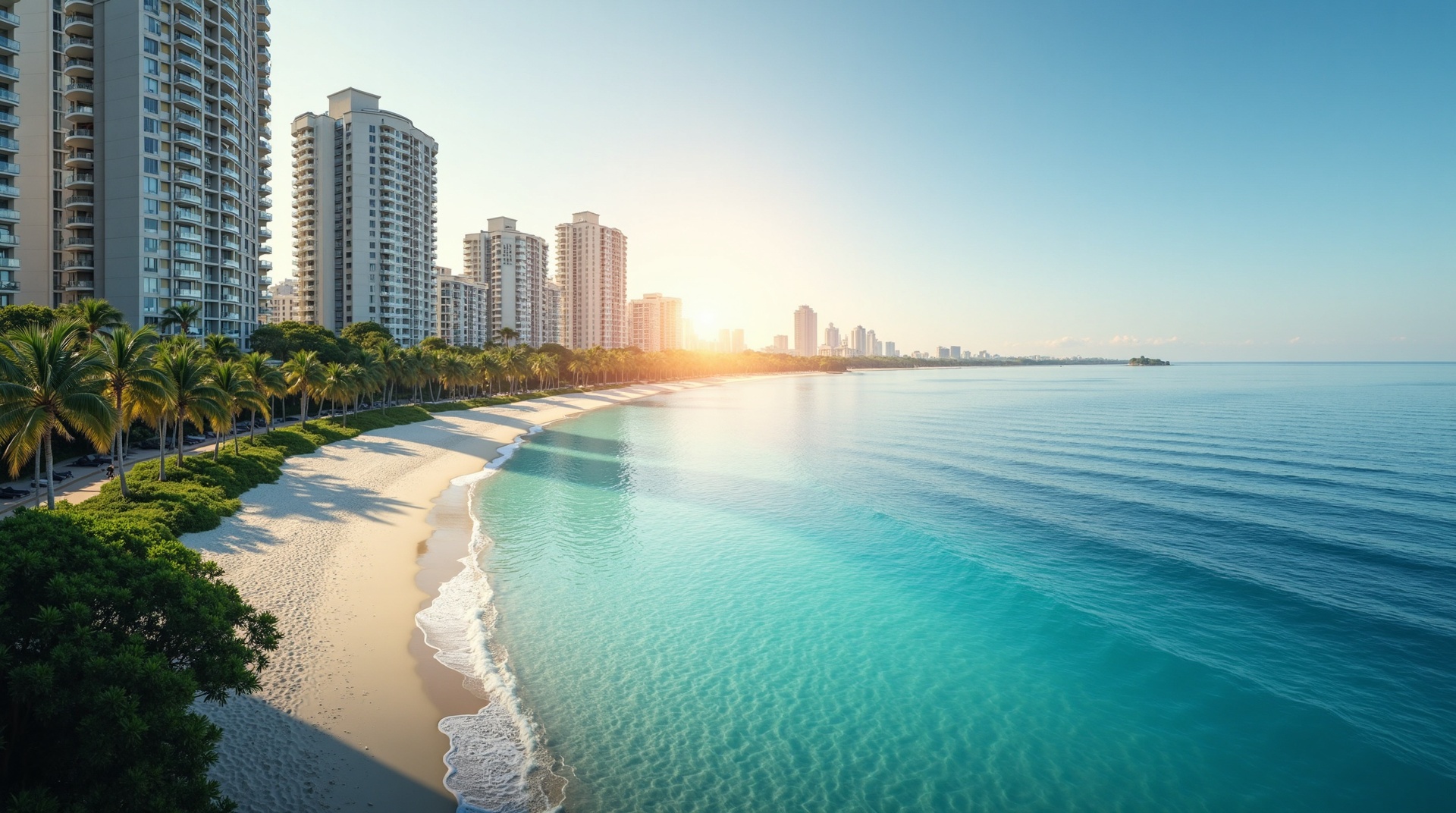 海沿いマンション背景