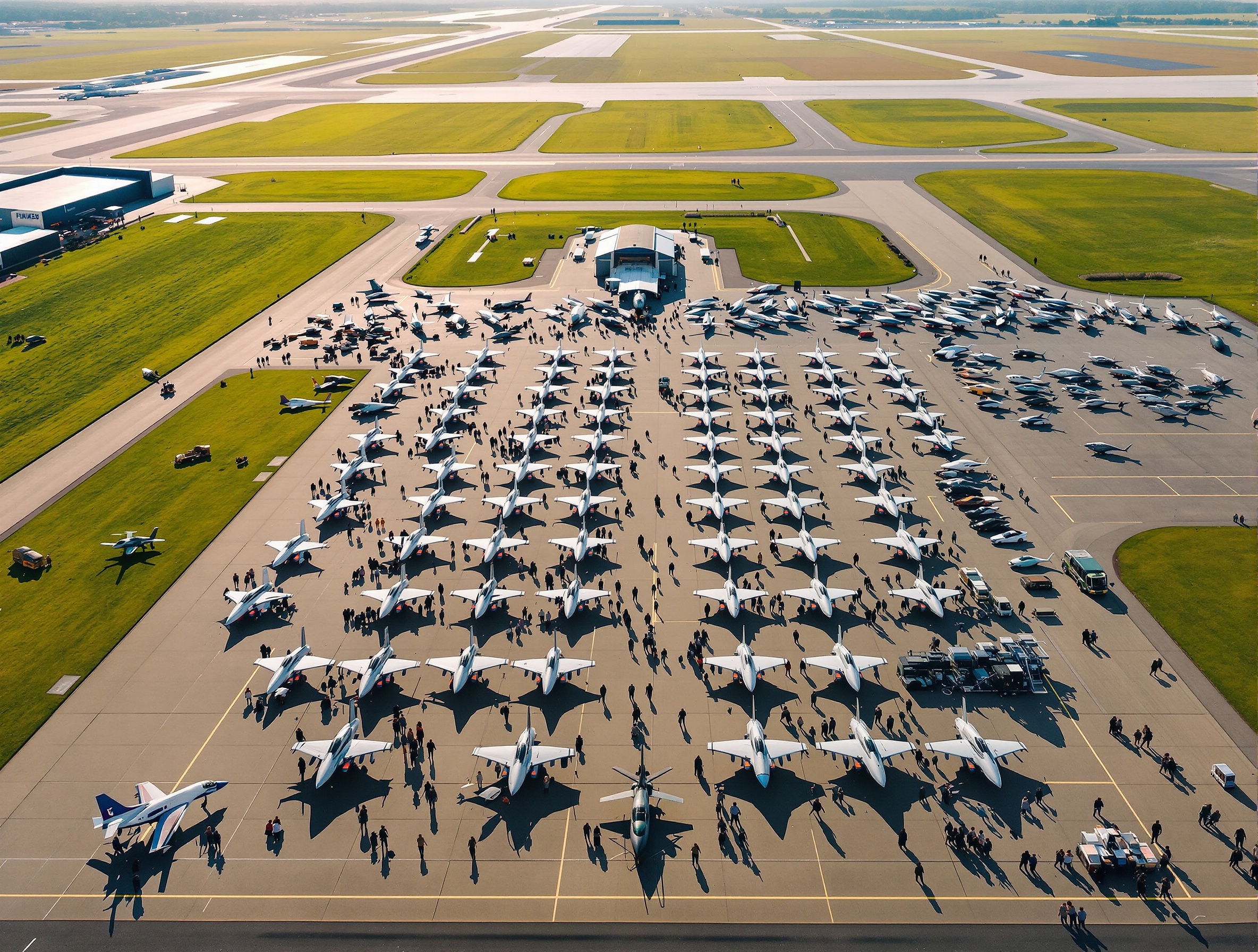 Air show aerial view