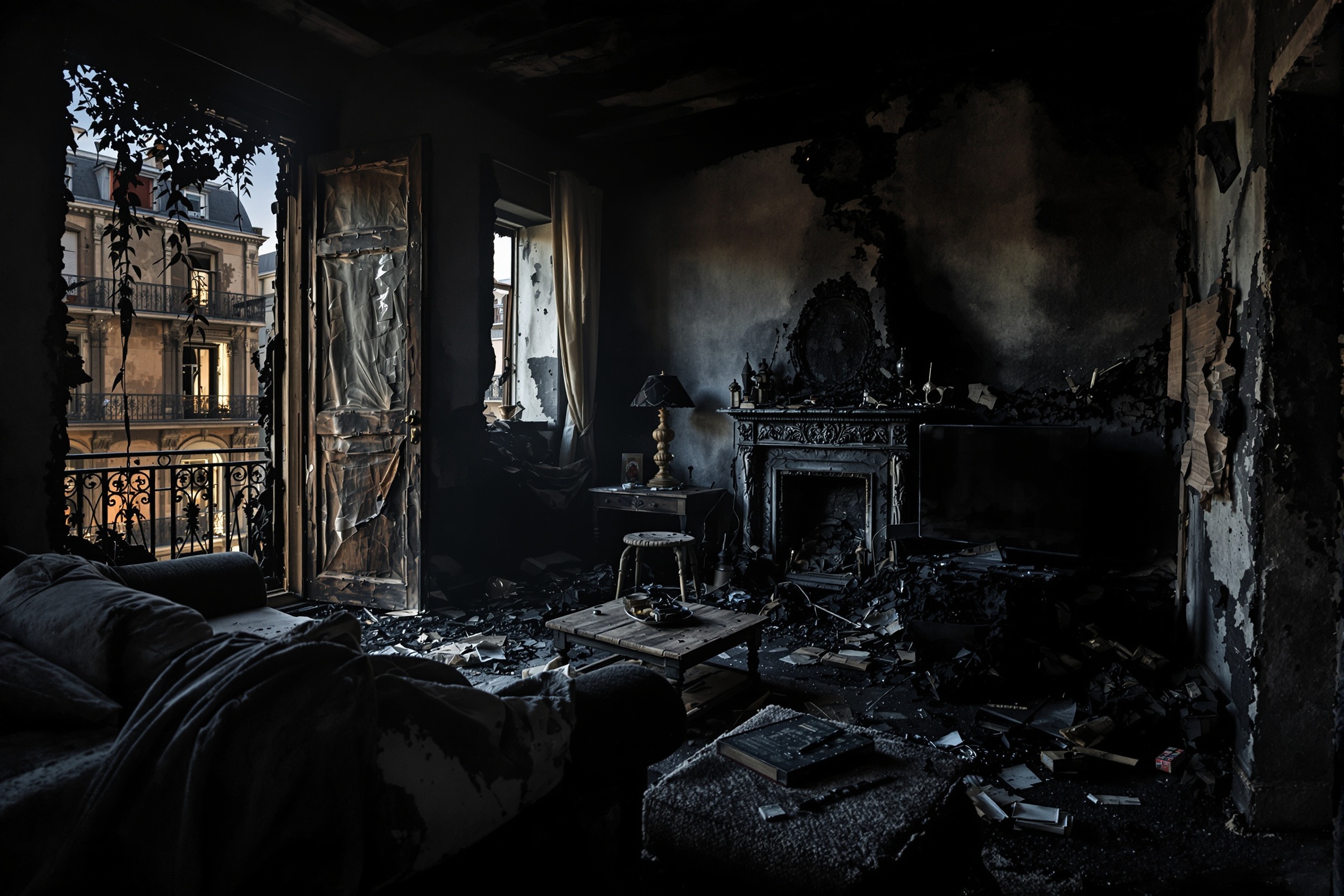 Limpieza post incendio Barcelona